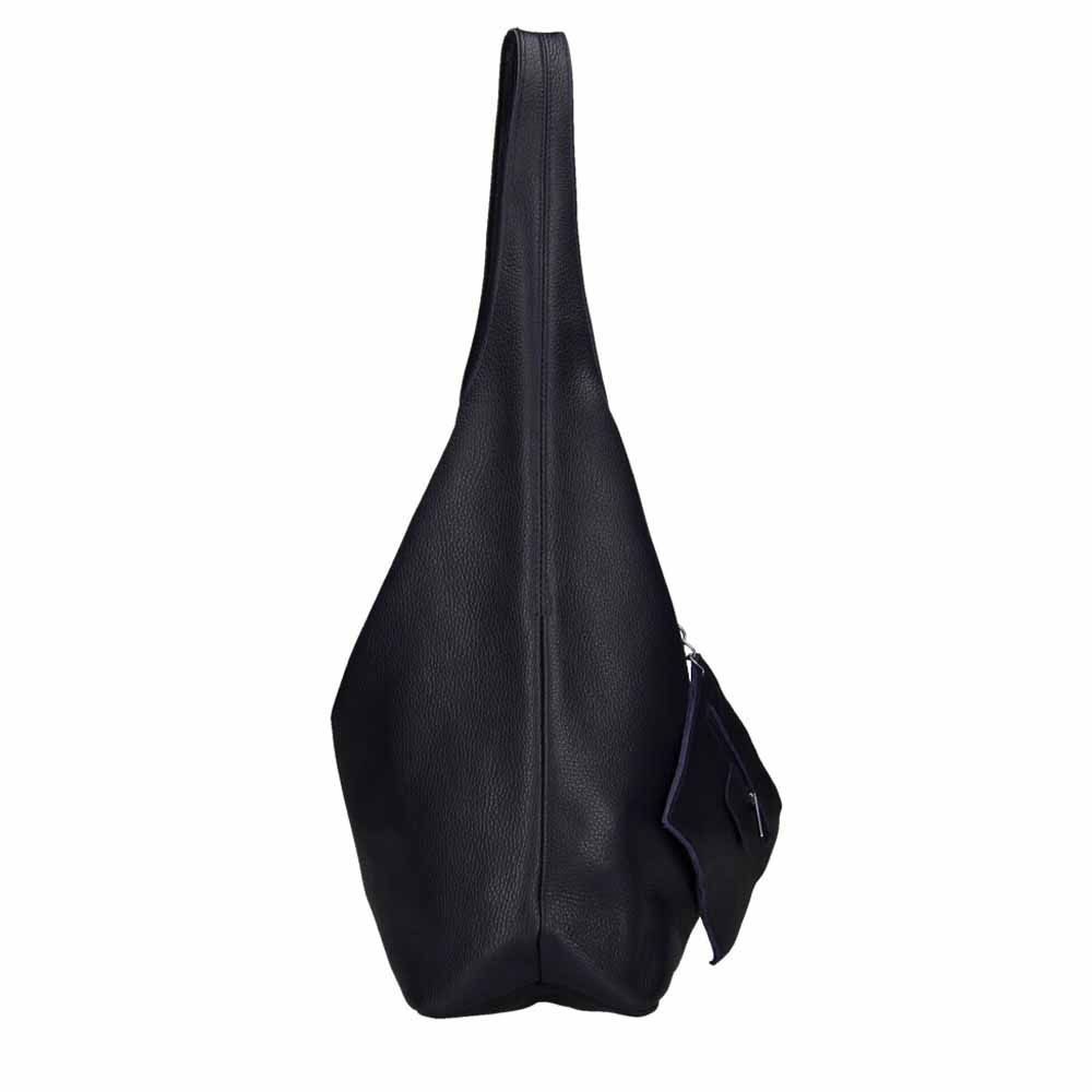 ITALYSHOP24 Shopper Made in Italy XL Damen echtes Leder Tasche Schultertasche Hobo Bag, Umhängetasche Workbag Businesstasche Ledertasche Beuteltasche Freizeit