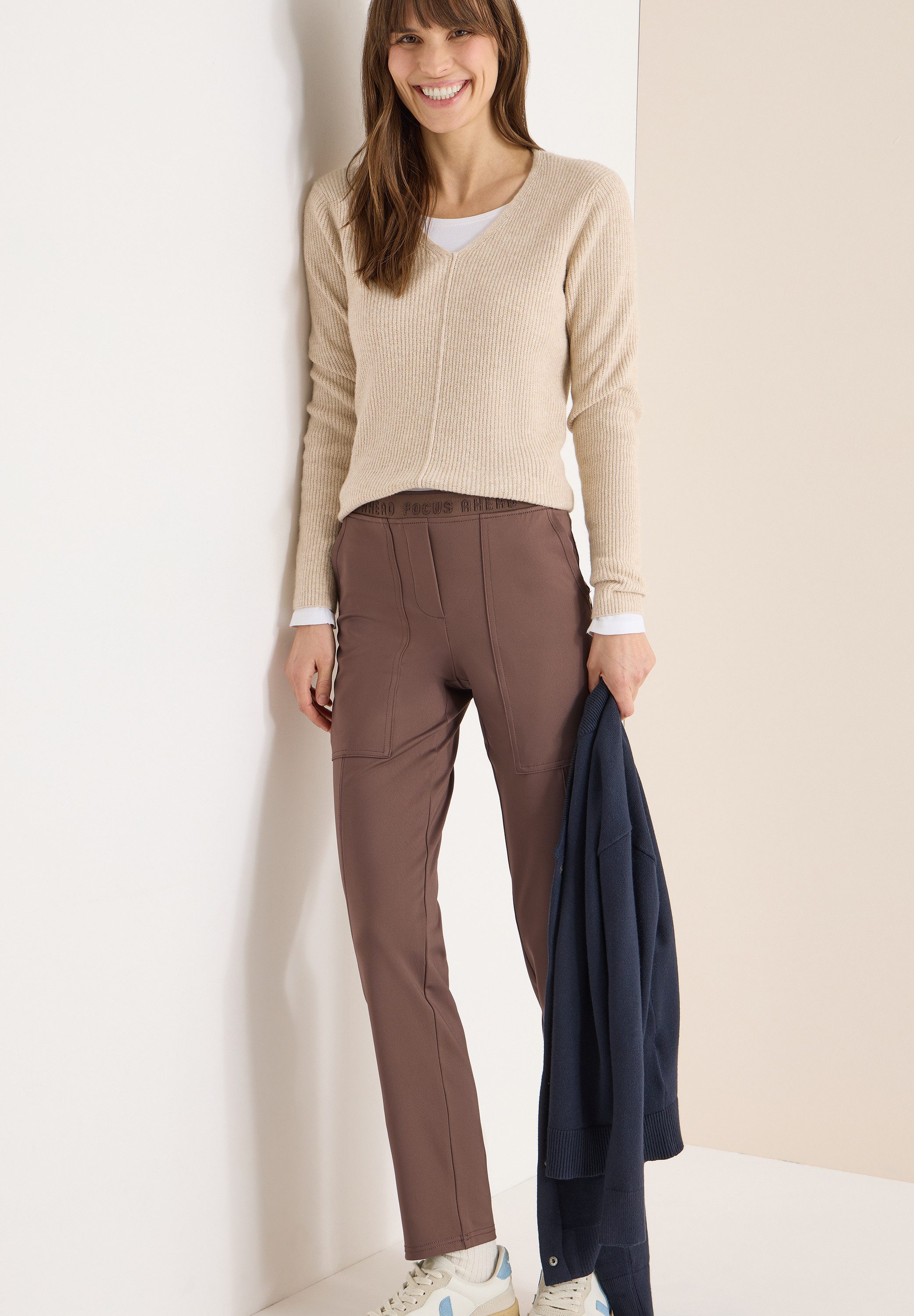 CECIL Stoffhose Style Tracey mit Stretch und elastischem Bund