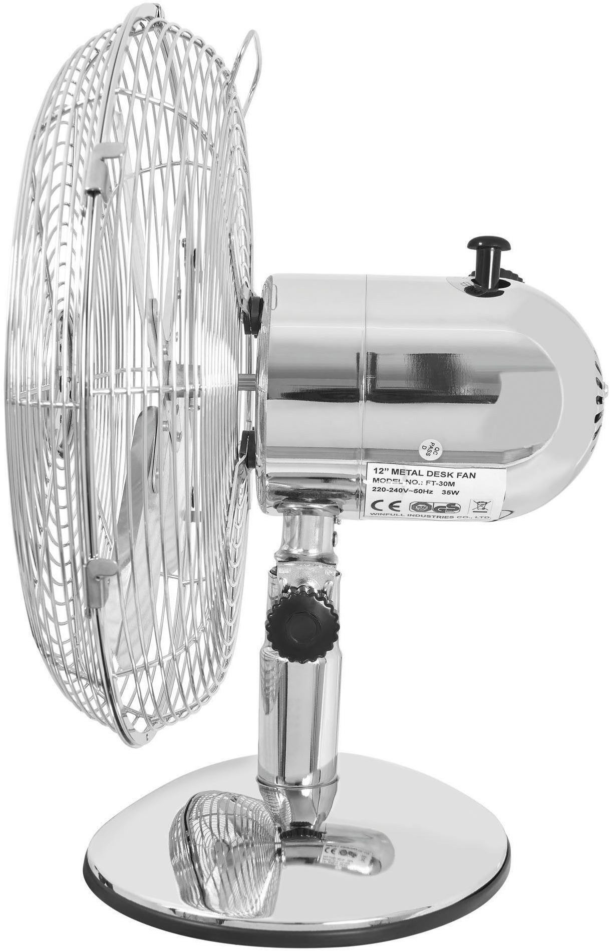KLARBACH Tischventilator VT 36001 ch, Ø 25 cm, Vollmetall, 30 Watt Leistung günstig online kaufen