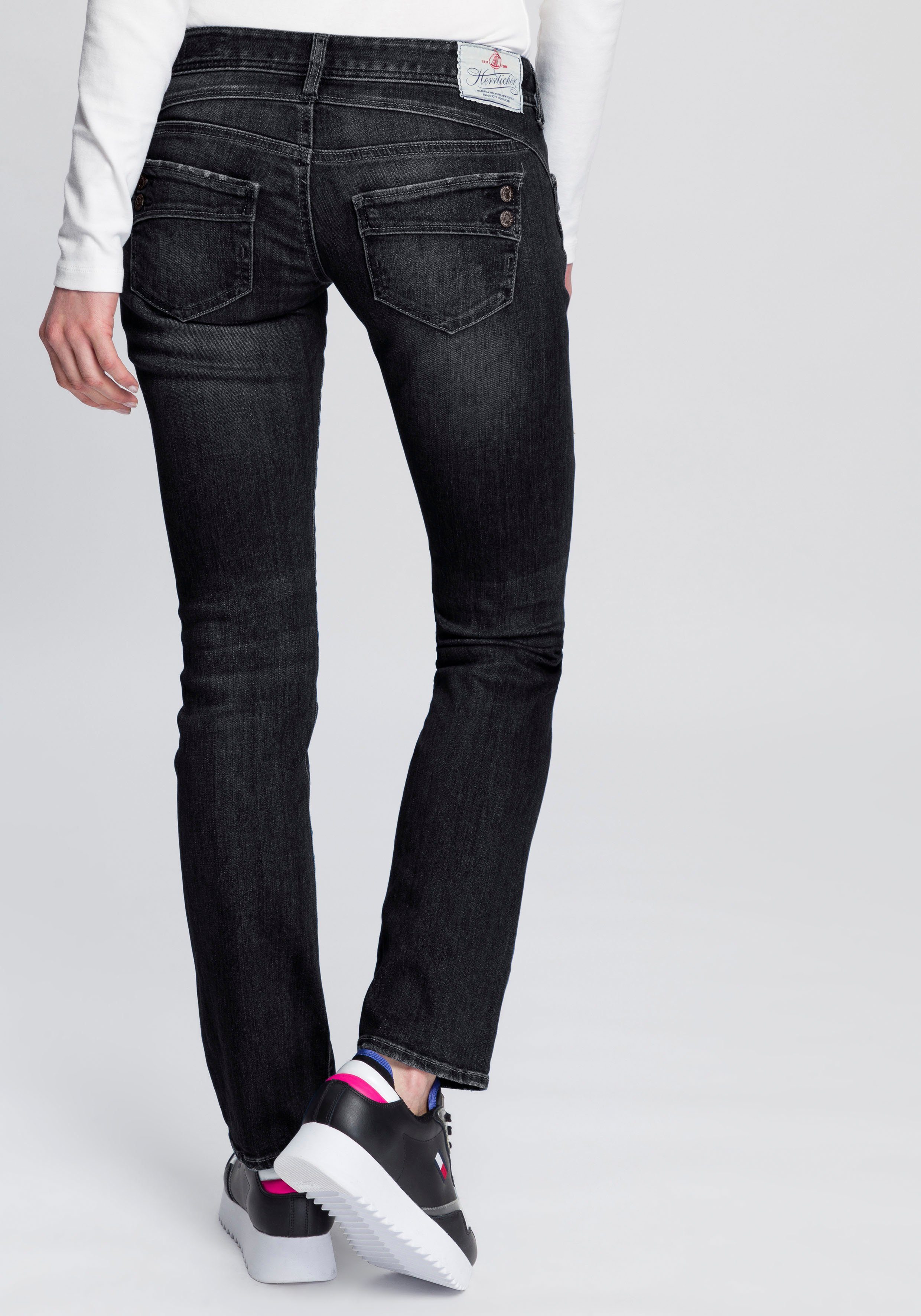 Herrlicher Gerade Jeans »PIPER STRAIGHT REUSED« mit figurstreckendem  Beinverlauf online kaufen | OTTO