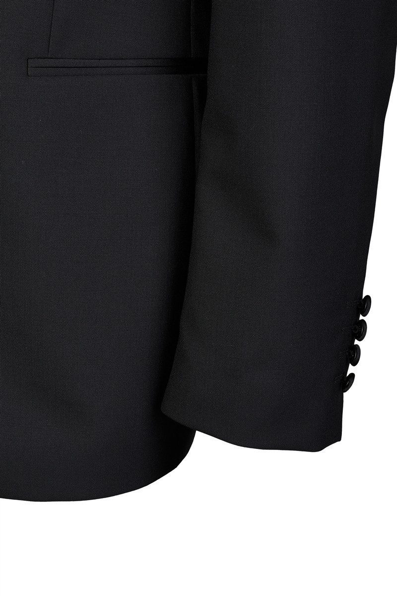 Wilvorst Sakko Wilvorst Herren Smokingsakko Schalkragen Modern-Fit Schwarz