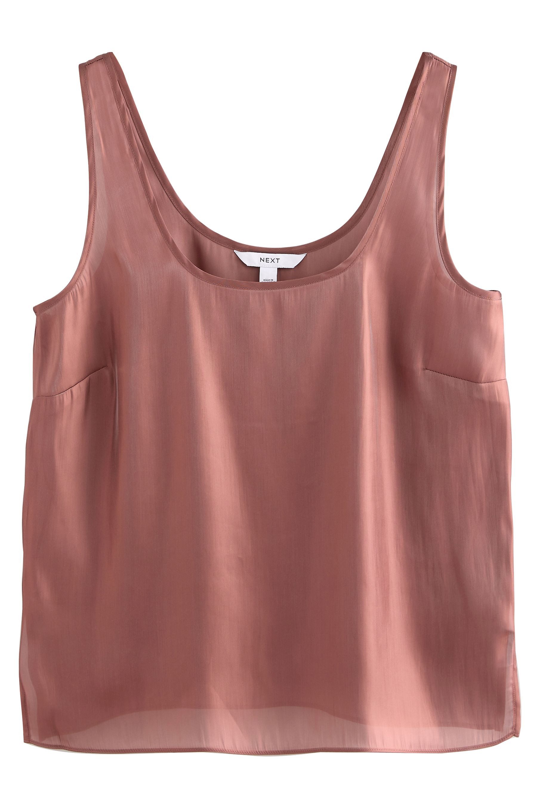 Next Blusentop Metallic-Oberteil aus Satin mit U-Ausschnitt (1-tlg) günstig online kaufen