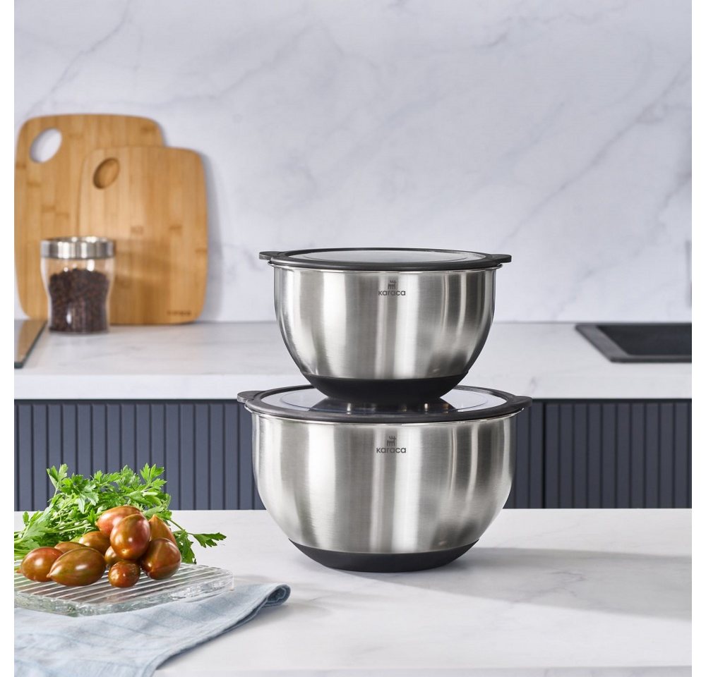 Karaca Vorratsdose Karaca Mixmaster 2-teiliges Mixset, Inox