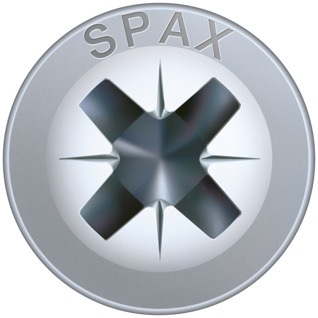 SPAX Spanplattenschraube Universalschraube, (Stahl weiß mm 5x35 verzinkt, 1000 St)