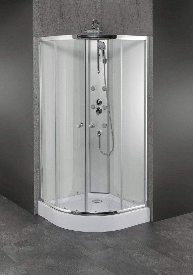 {Duschkabine
1} Komplettdusche »Modena«, Viertelkreisdusche 90 cm x 90 cm ... | {Duschkabine
1}