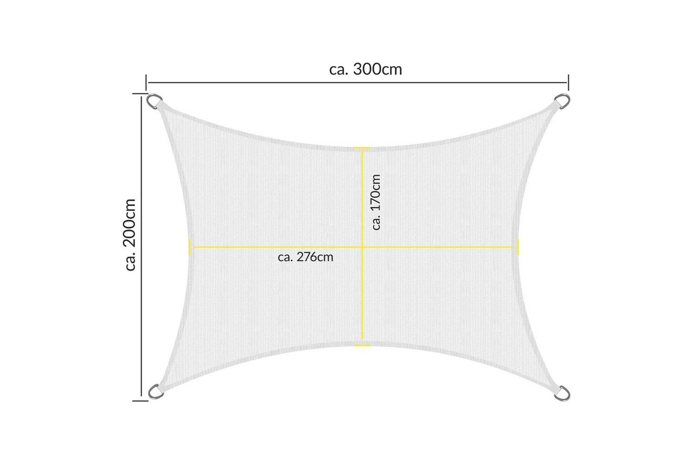 Thumbnail - Sol Royal Sonnensegel SolVision HS9, HDPE rechteckig 300x200cm