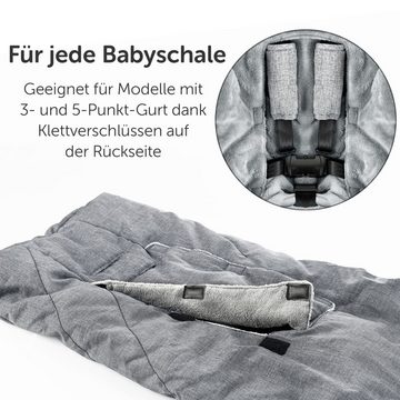 Zamboo Fußsack Grau, Baby Winter Fußsack 3M für Babyschale / Maxi Cosi - Winterfußsack