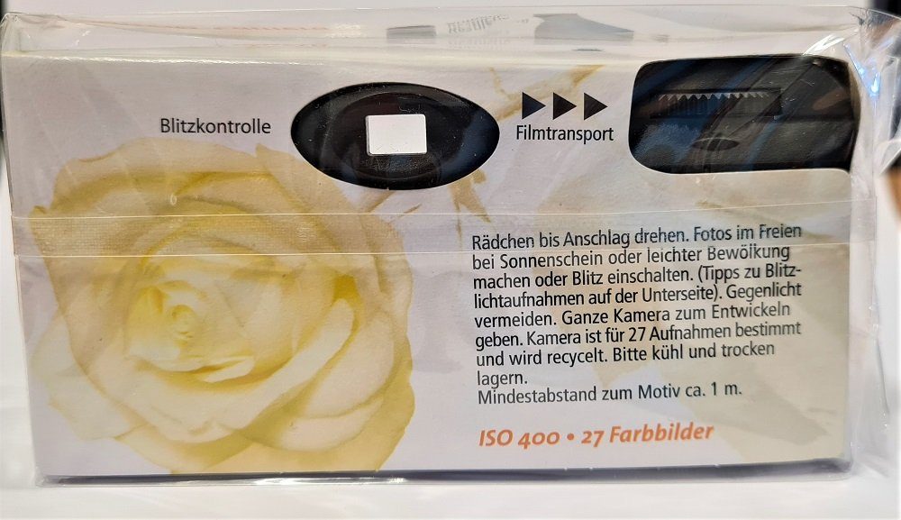 TopShot 7 x Einwegkamera gelbe Hochzeitsrose Einwegkamera