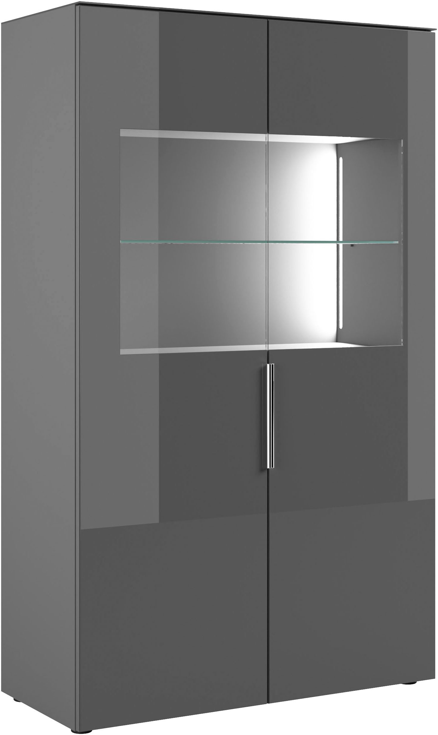 HBZ Vitrine (1-St) Breite 90cm, Glasfronten & Glasoberboden