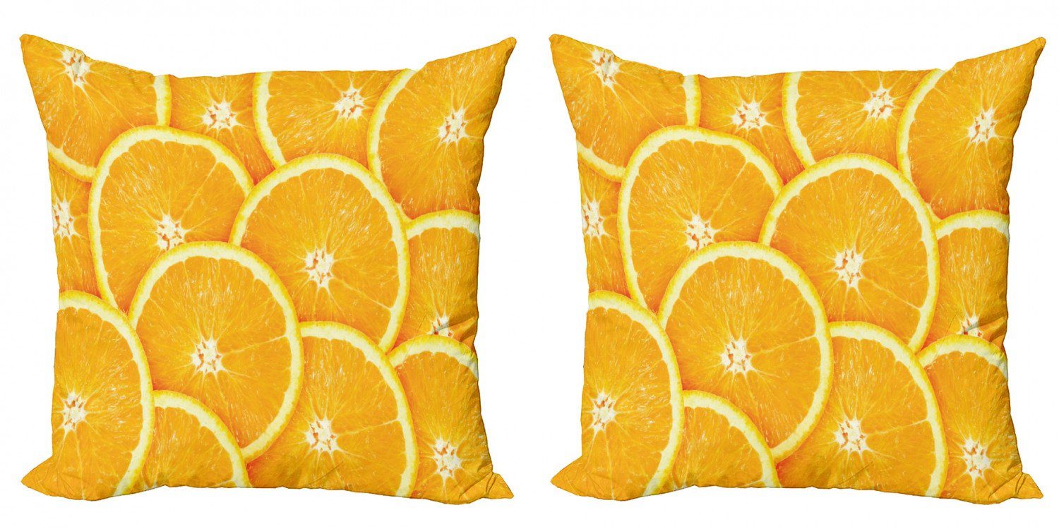 Abakuhaus Accent (2 Digitaldruck, Modern Orange Zitrusfrucht Stück), Orange Kissenbezüge Doppelseitiger