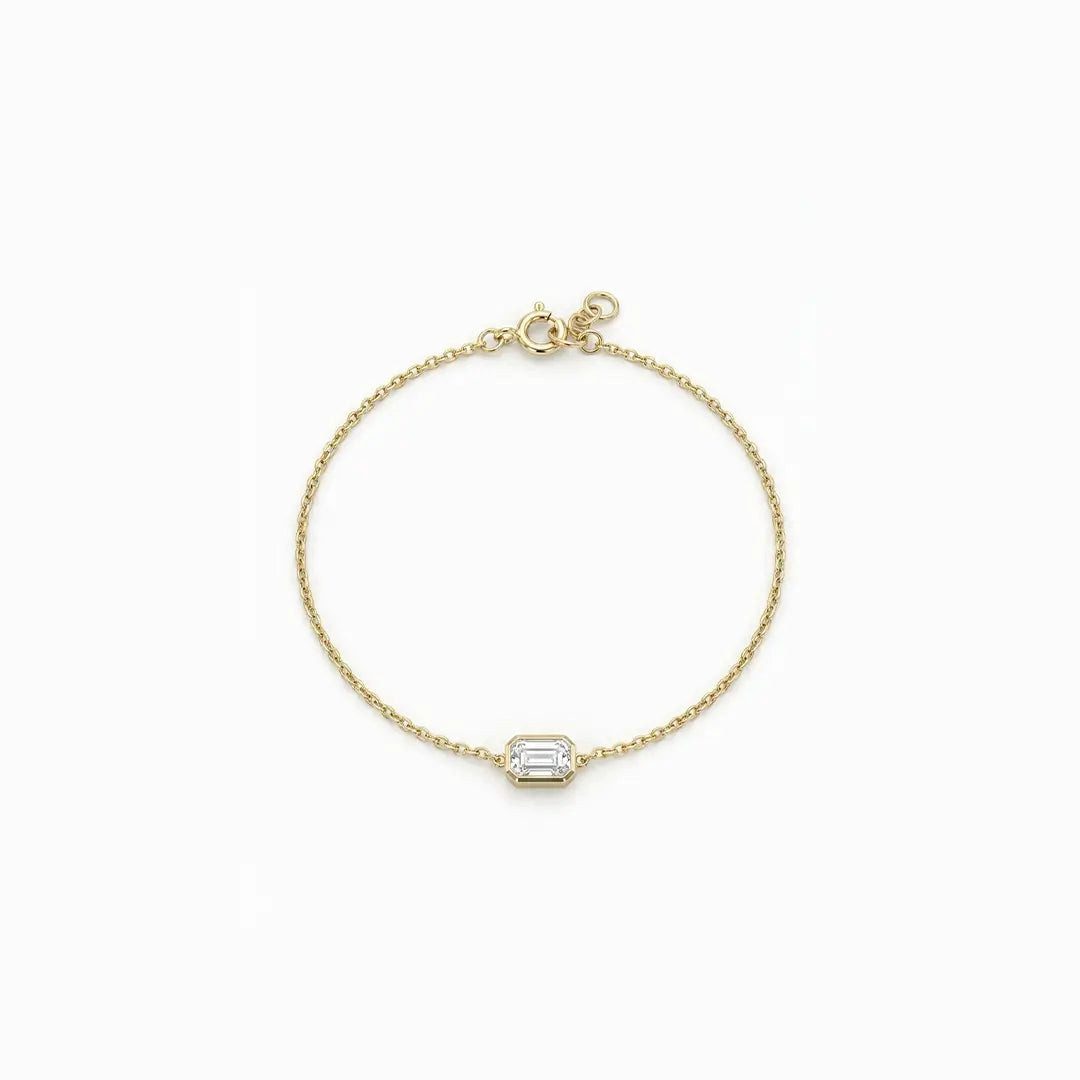 Goldarmband 375 Echtgold Aurielle Spark Baguette-Zirkonia