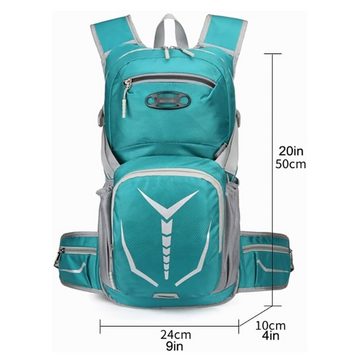 AquaBreeze Fahrradrucksack Fahrradrucksack, leichte Verpackung, wasserdicht, langlebig (1-tlg), Reise-Camping-Rucksack, Bergsteiger-Rucksack mit Helmnetz