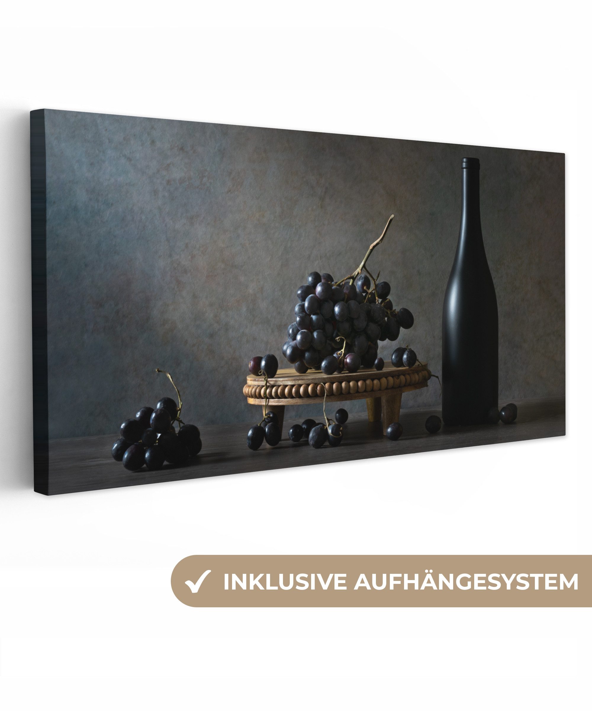 OneMillionCanvasses® Leinwandbild Panorama Stilleben - Schwarz günstig online kaufen