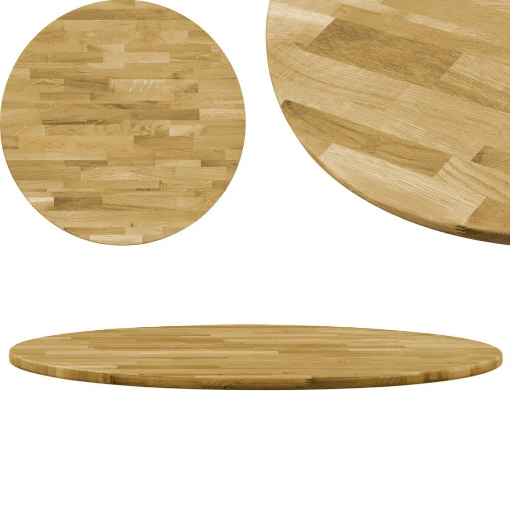 furnicato Tischplatte Eichenholz Massiv Rund 23 mm 500 mm (1 St)