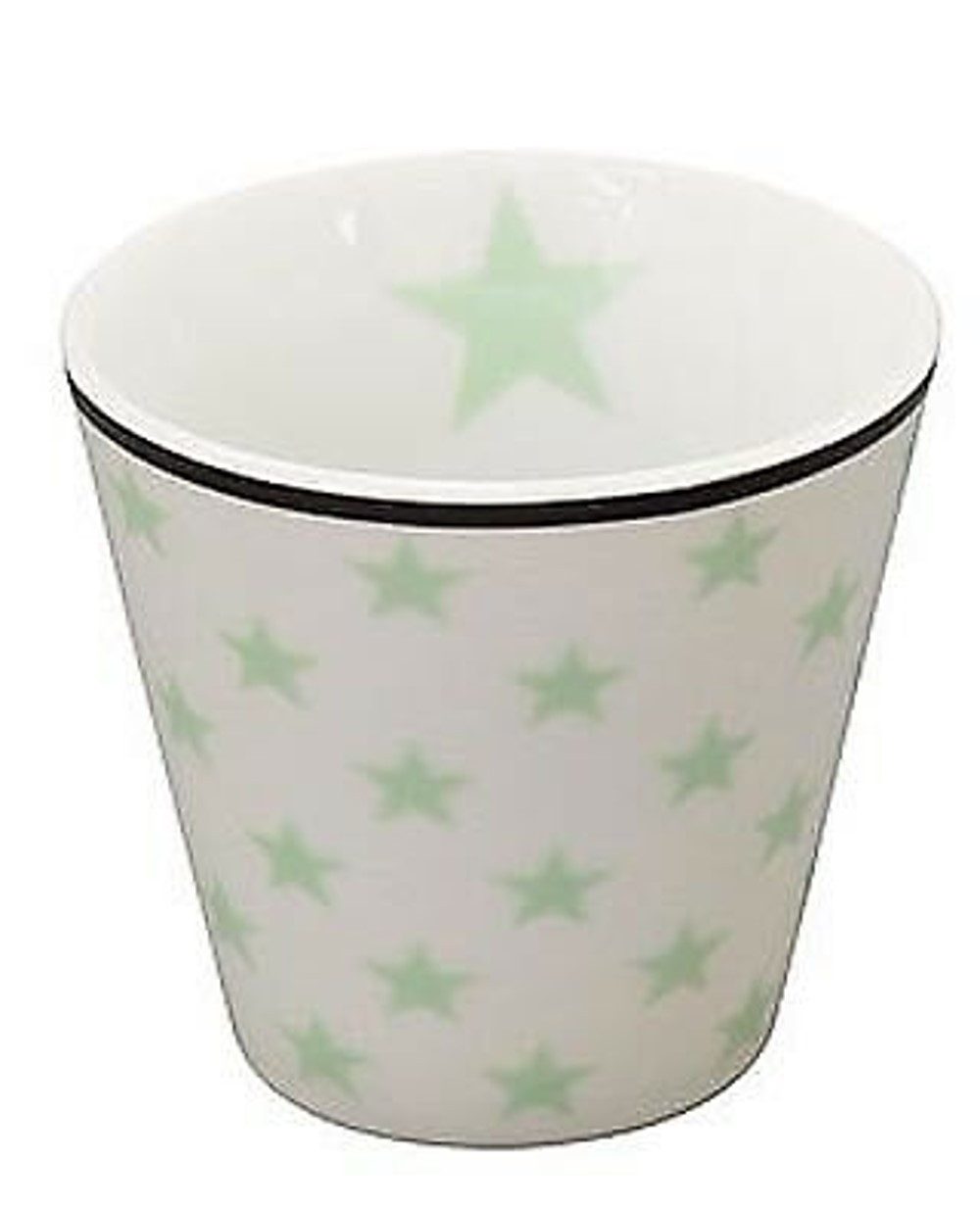 Krasilnikoff Espressotasse Krasilnikoff Espresso Tasse STERNE Weiß Grün