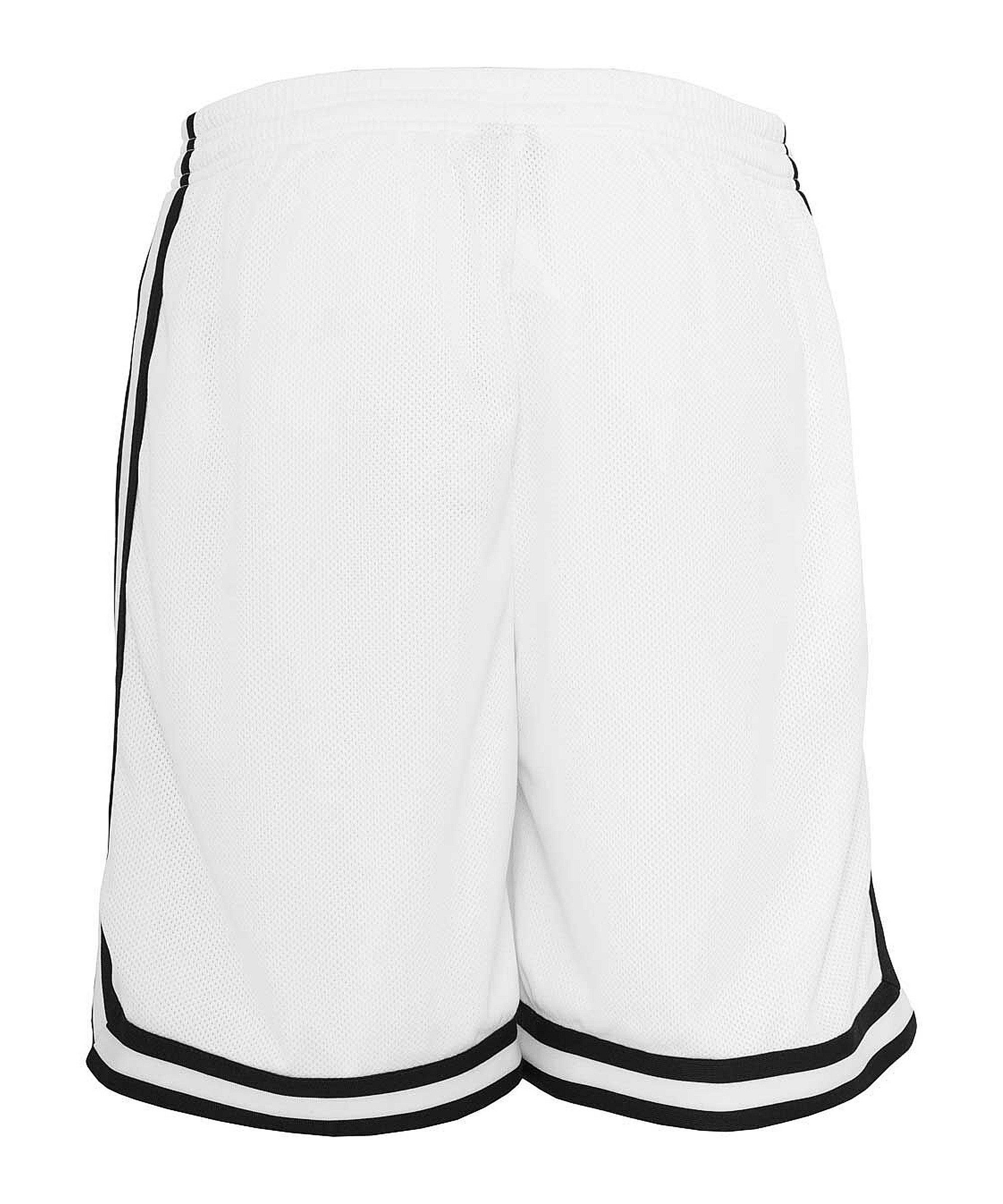 URBAN CLASSICS Jogginghose Urban Classic Stripes Mesh Short Weiß Shorts