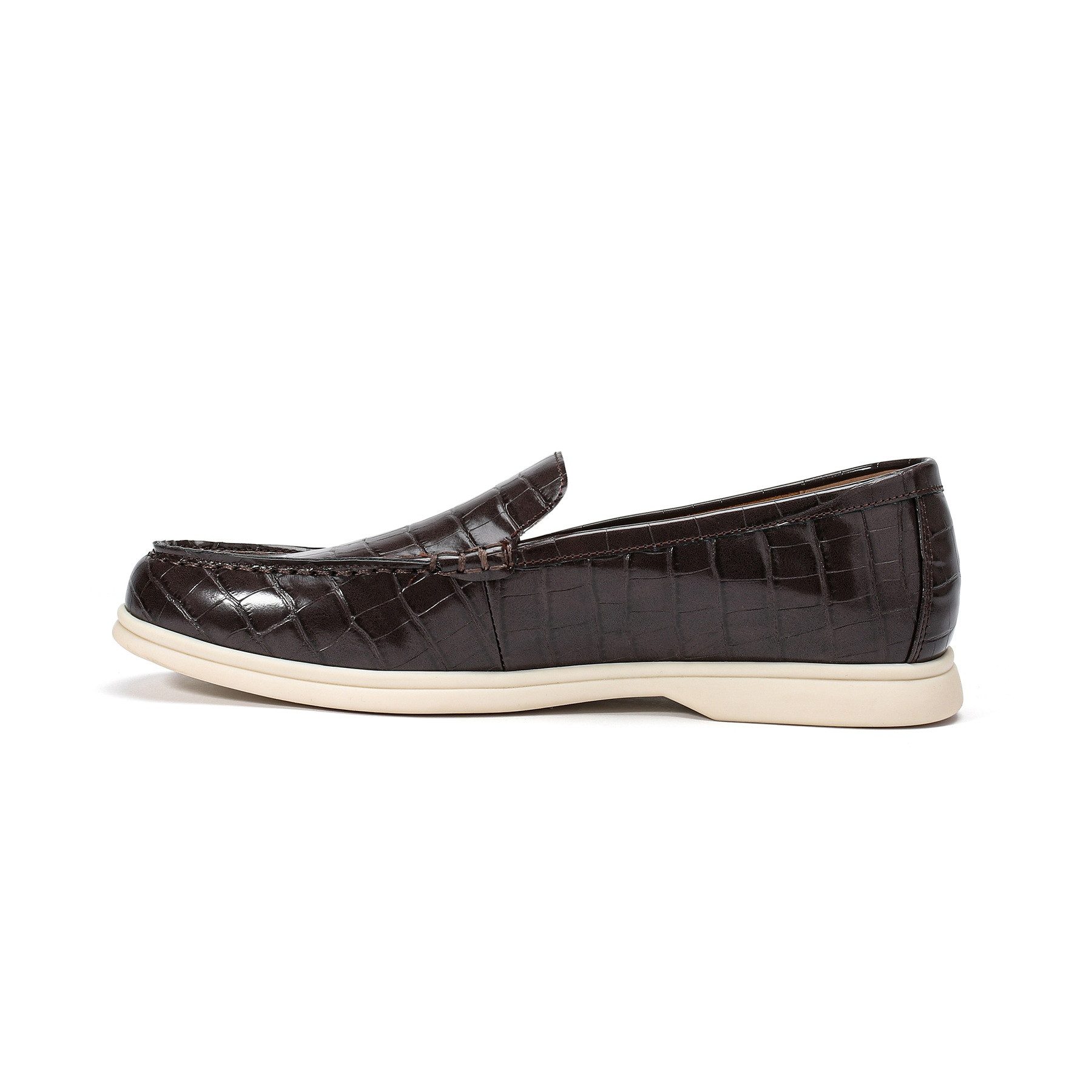 Allthemen Loafer Herren Loafers mit Kroko-Optik Bequeme Slipper für Freizeit & Business