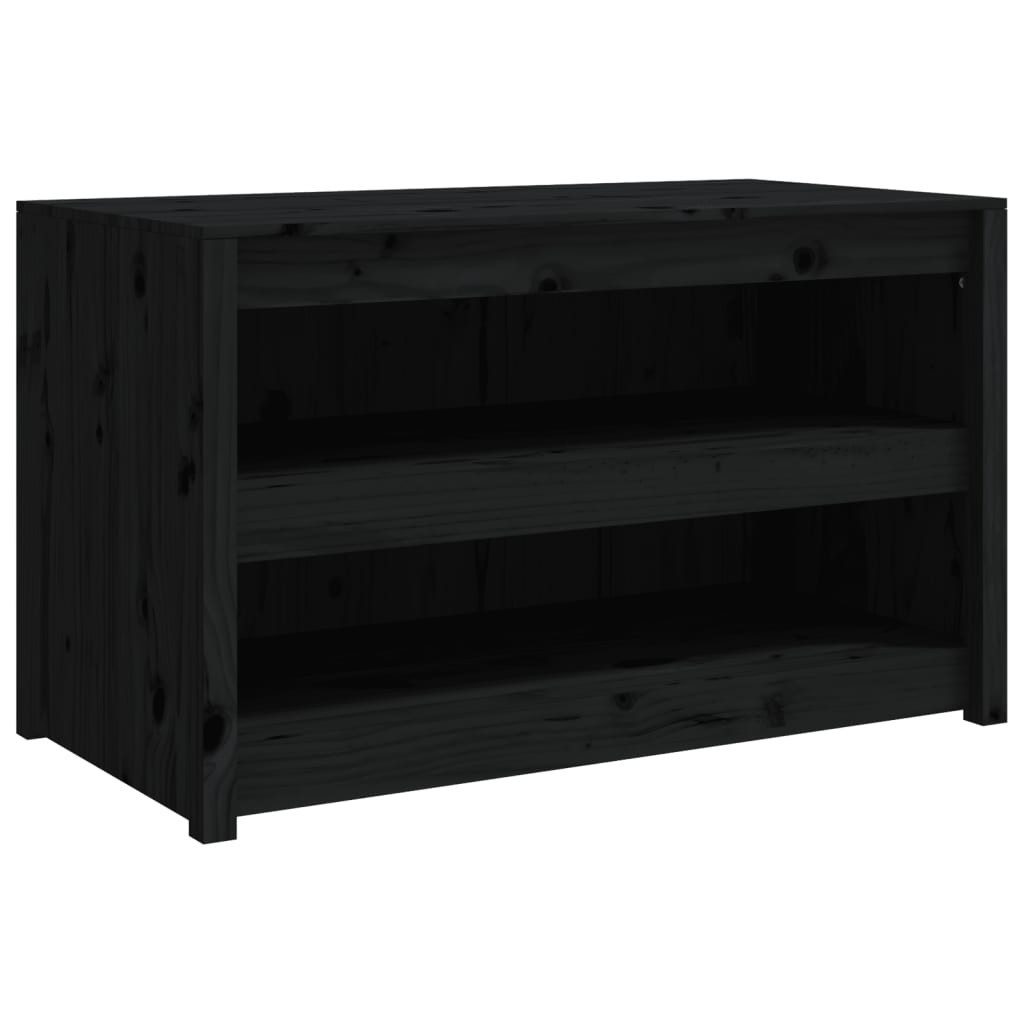 furnicato Outdoor-Küchenmodul Outdoor-Küchenschrank Schwarz 106x55x64 cm Massivholz Kiefer (1-St)