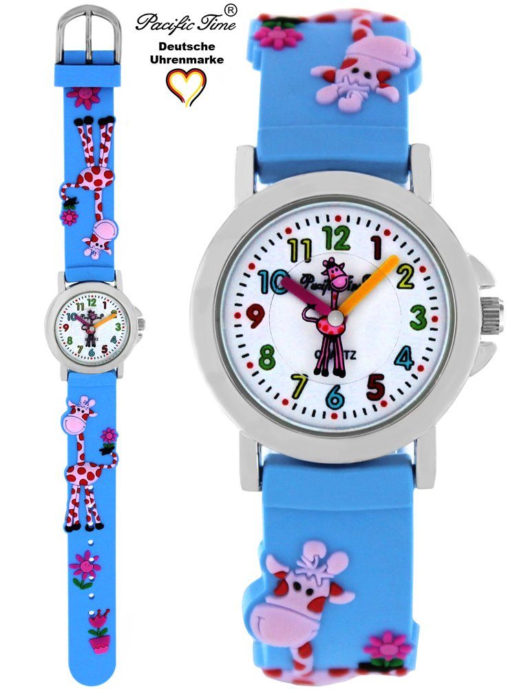 Pacific Time Quarzuhr Kinder Armbanduhr Giraffe Gratis Silikonarmband, Versand