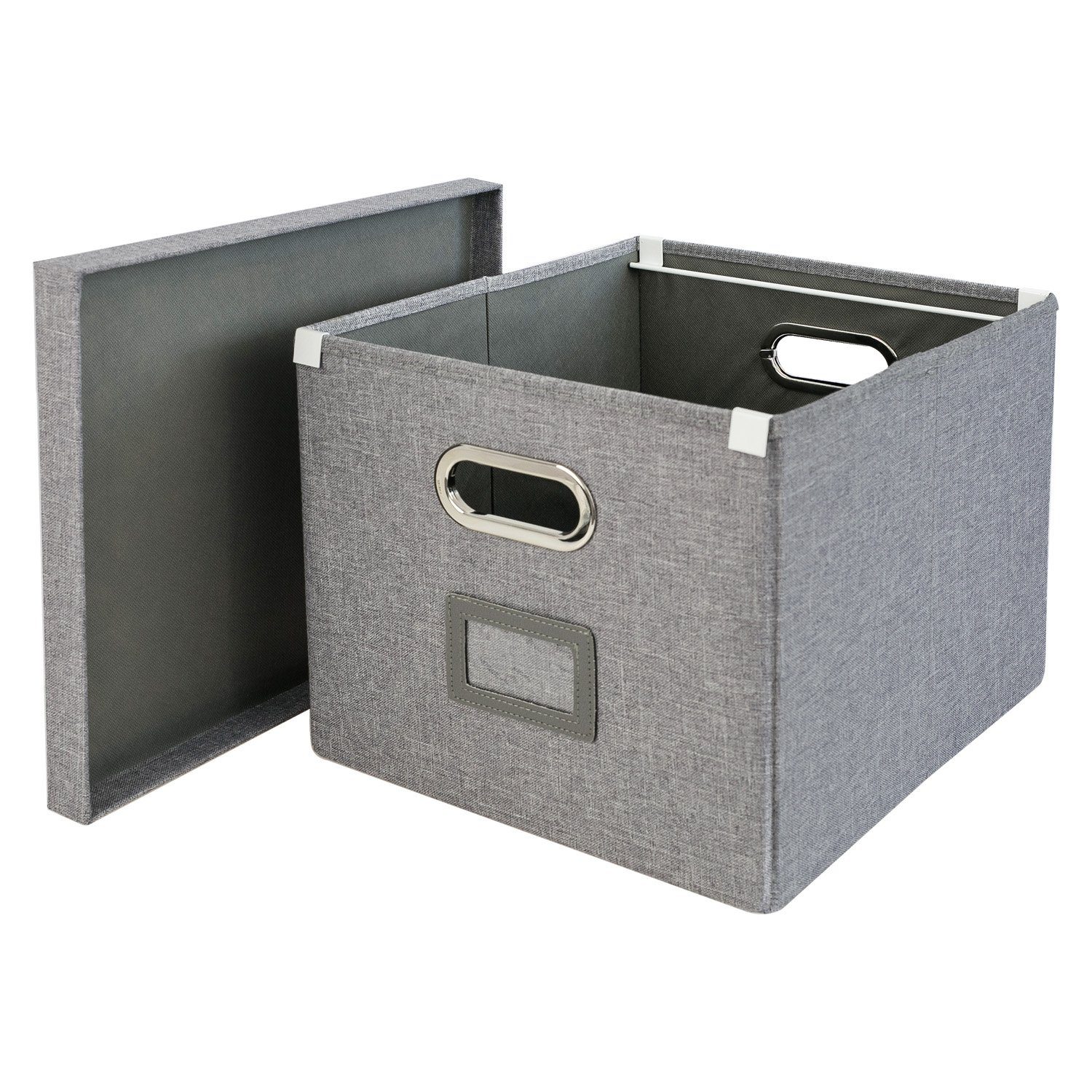 HMF Allzweckkorb dekorative faltbare Aufbewahrungsbox, praktischer Dekokorb für Kallax Regal, 33x37,5x28 cm