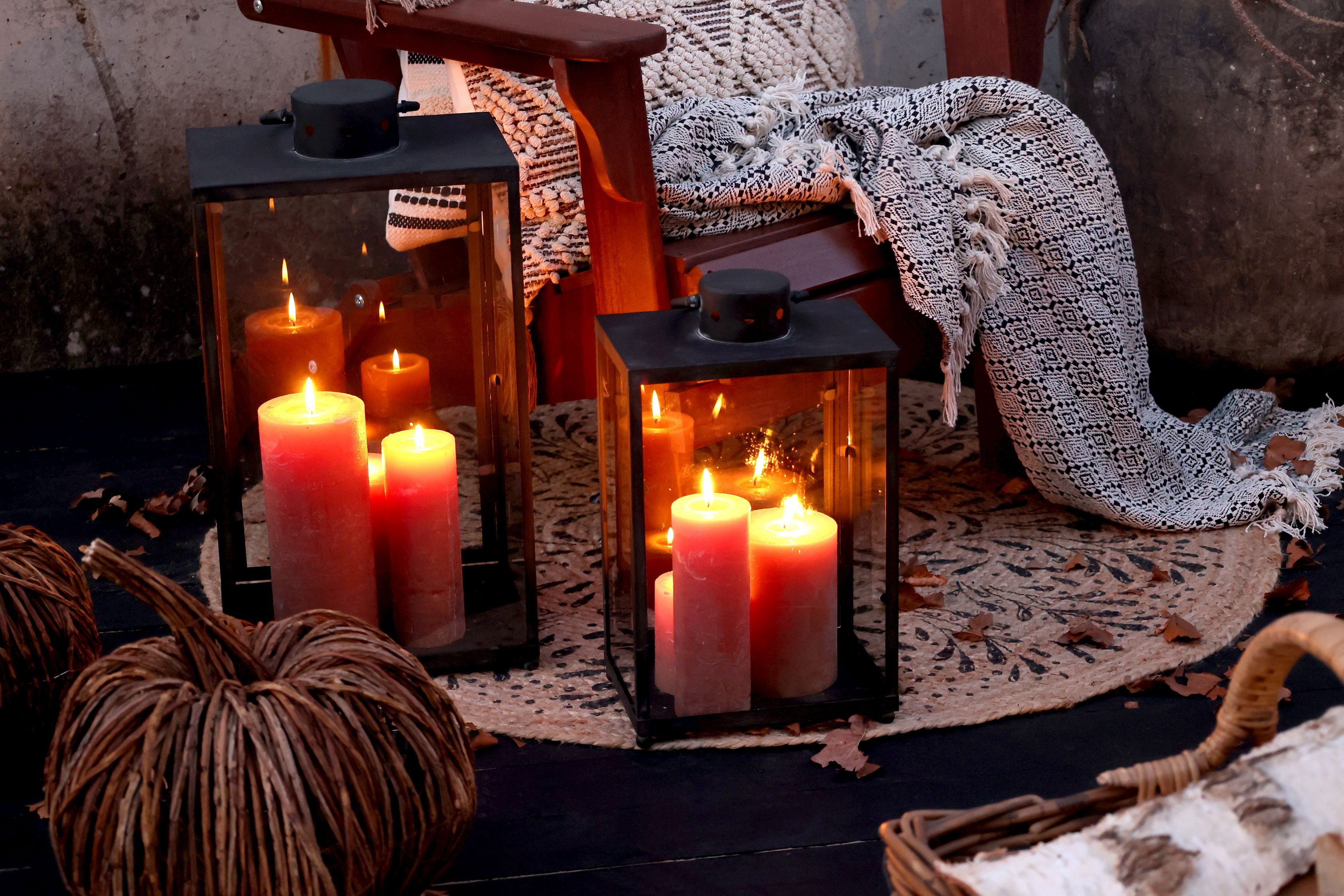 Chic Antique Kerzenlaterne Chic Antique * Laternen Set antique kohle H55 + H40,5 cm (2 St)