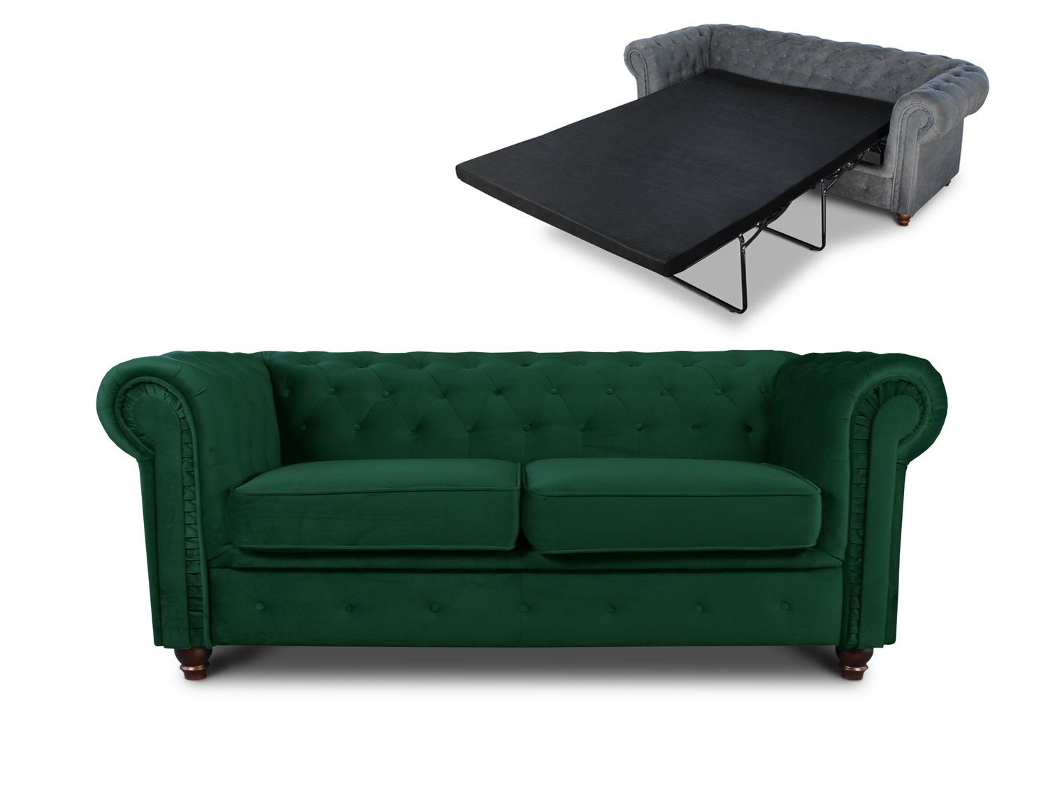 Sofnet Schlafsofa Asti 2 Bis, mit Schlaffunktion, Chesterfield Sofa 2-er, Sofagarnitur, Bettsofa