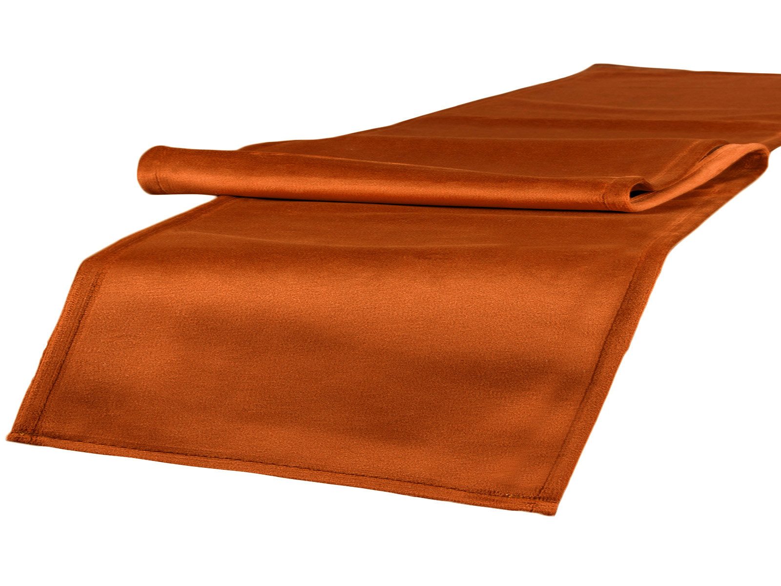 beties Узкие скатерти Samt&Sonders (1-tlg, 1 Stück Узкие скатерти), ca. 40x140 cm Samt Tischdekoration modern und edel rost-orange