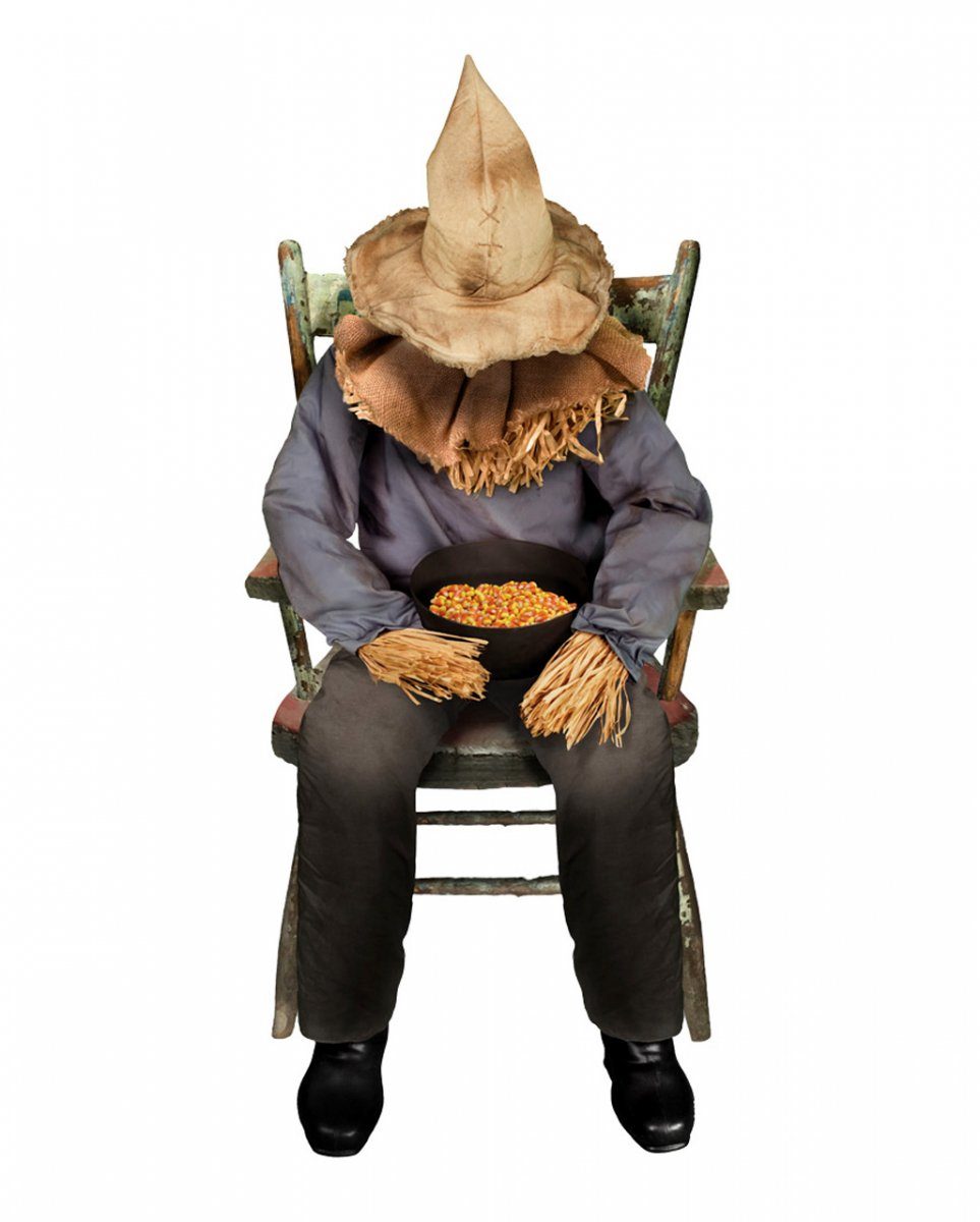 Horror-Shop Dekoobjekt Halloween Vogelscheuche mit Schnappkopf günstig online kaufen