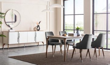 JVmoebel Stuhl Stuhl Stühle Luxus Design Lehnstuhl Holz Polster Neu Modern Esszimmer, Made In Europe