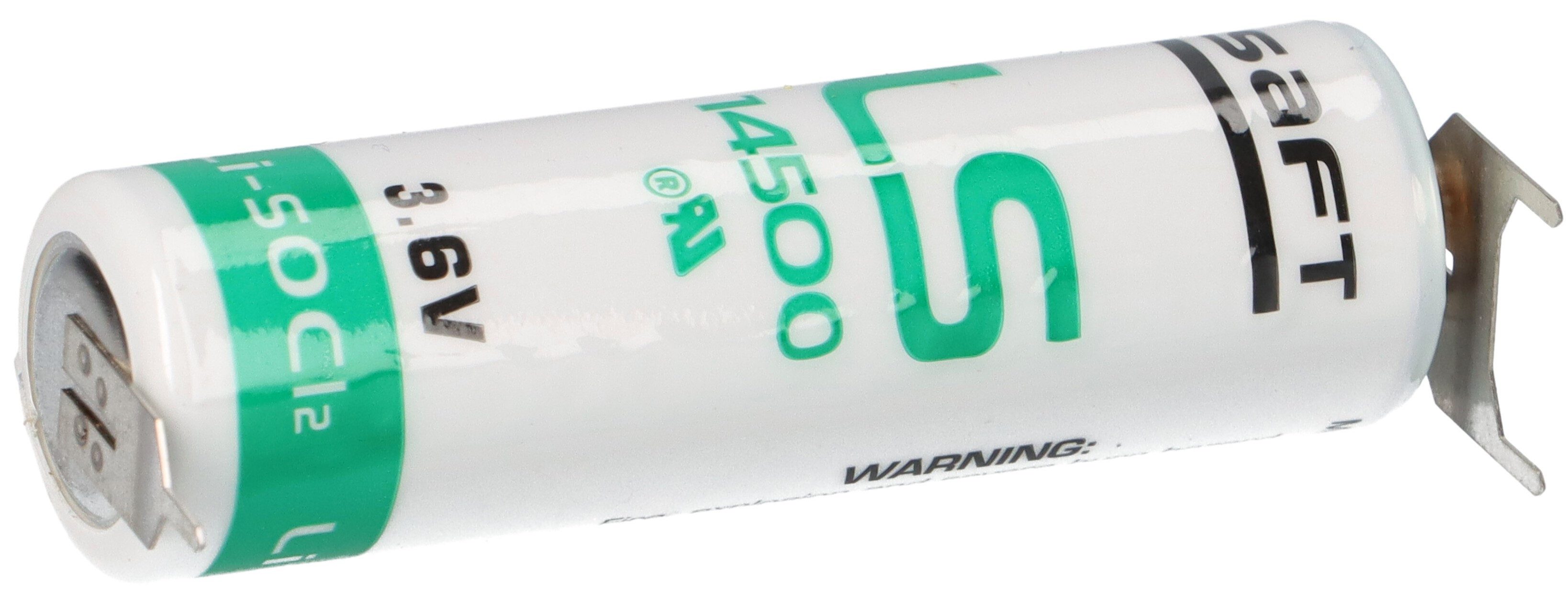 Saft Saft Lithium 3,6V Batterie LS14500-3PF AA - pin ++/- Batterie