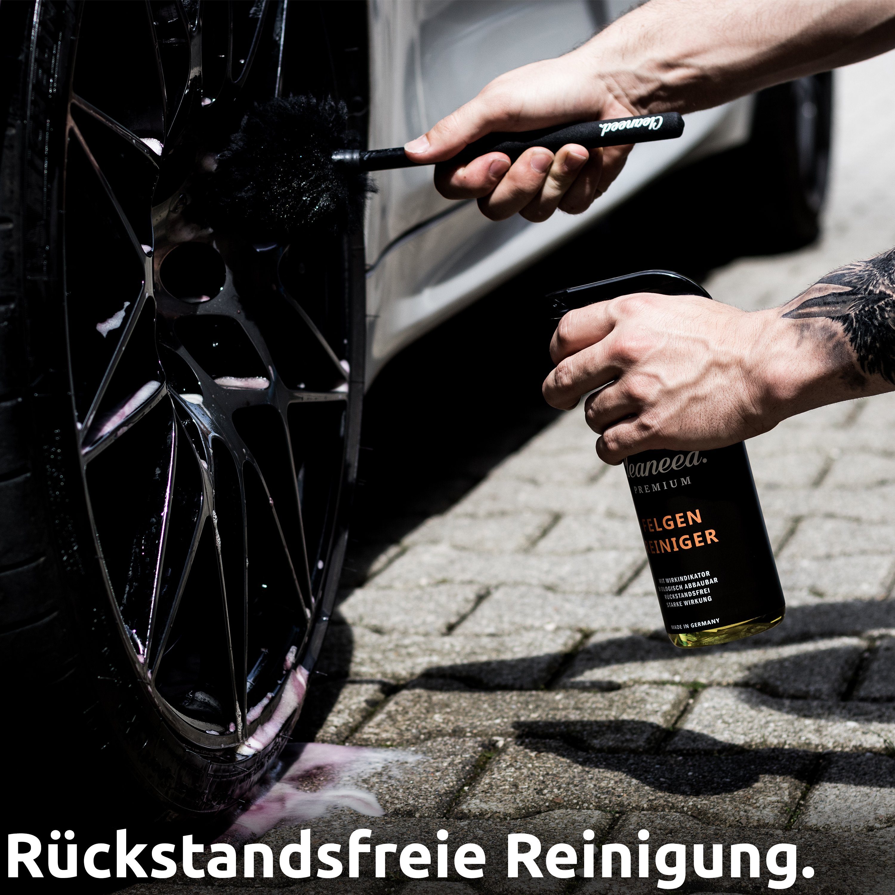 Cleaneed Premium Rim Brush – Particularly gentle and effective – Suitable for all rims (1-piece), No metal parts to prevent scratches