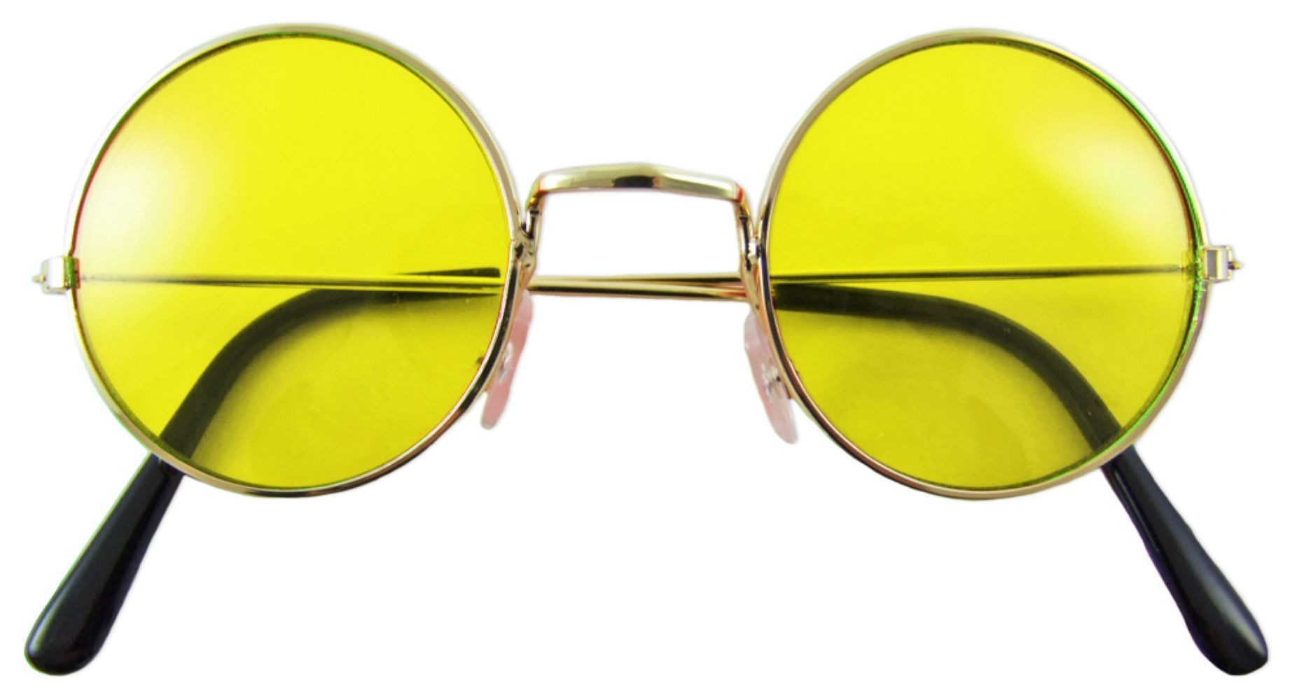 Kostüm Lennon Brille Nickelbrille, Gelb