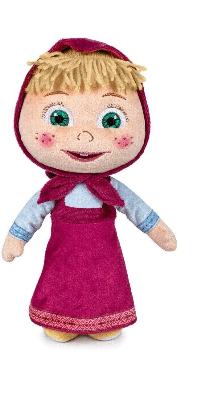 soma Kuscheltier Mascha und der Bär Kuscheltier Plüsch Plüschtier 30cm Masha mit Kleid (1-St), Super weicher Plüsch Stofftier Kuscheltier für Kinder zum spielen