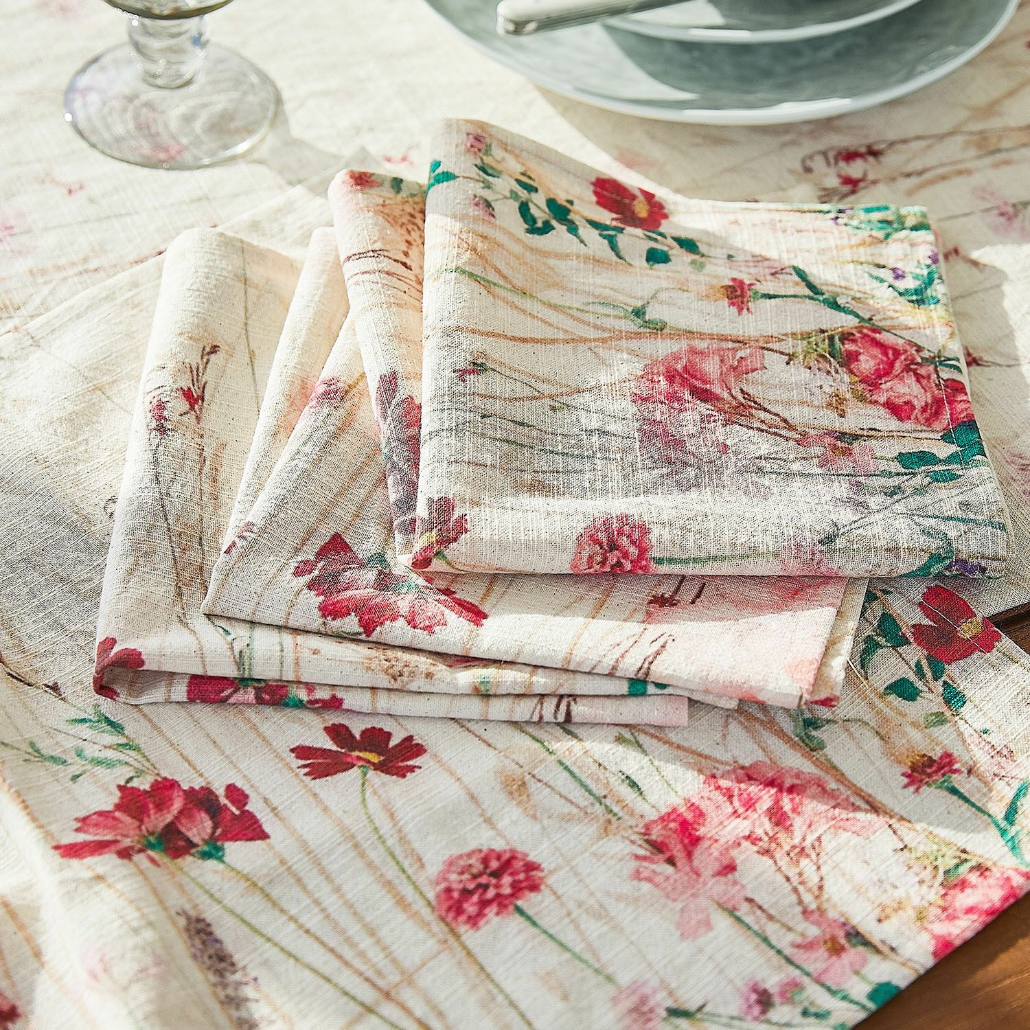 Mirabeau Stoffserviette Serviette 4er Set Briovene bunt