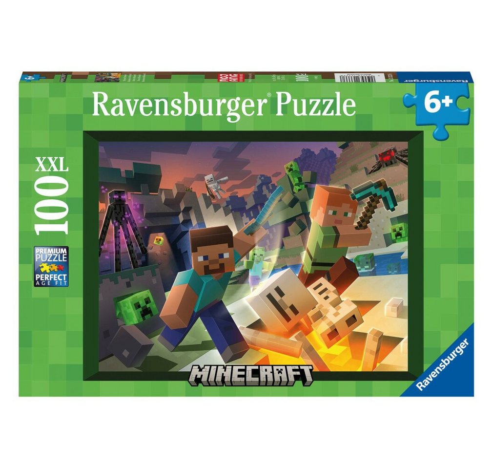 Thumbnail - Ravensburger Geschenkpapier Kinderpuzzle Monster Minecraft