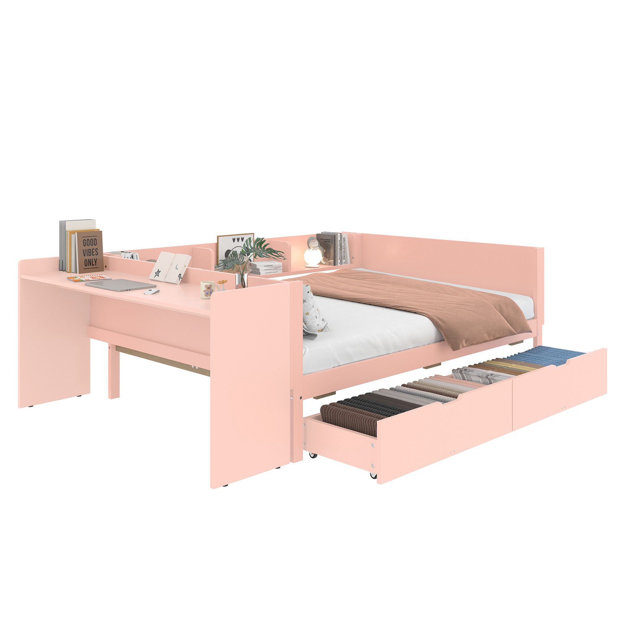 HAUSS SPOLE Holzbett 140x200cm Flachbett mit günstig online kaufen
