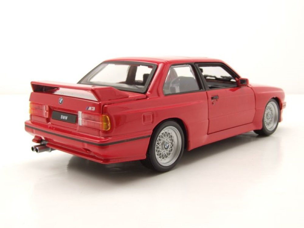 Bburago Modellauto BMW M3 E30 1988 rot, Maßstab 1:24