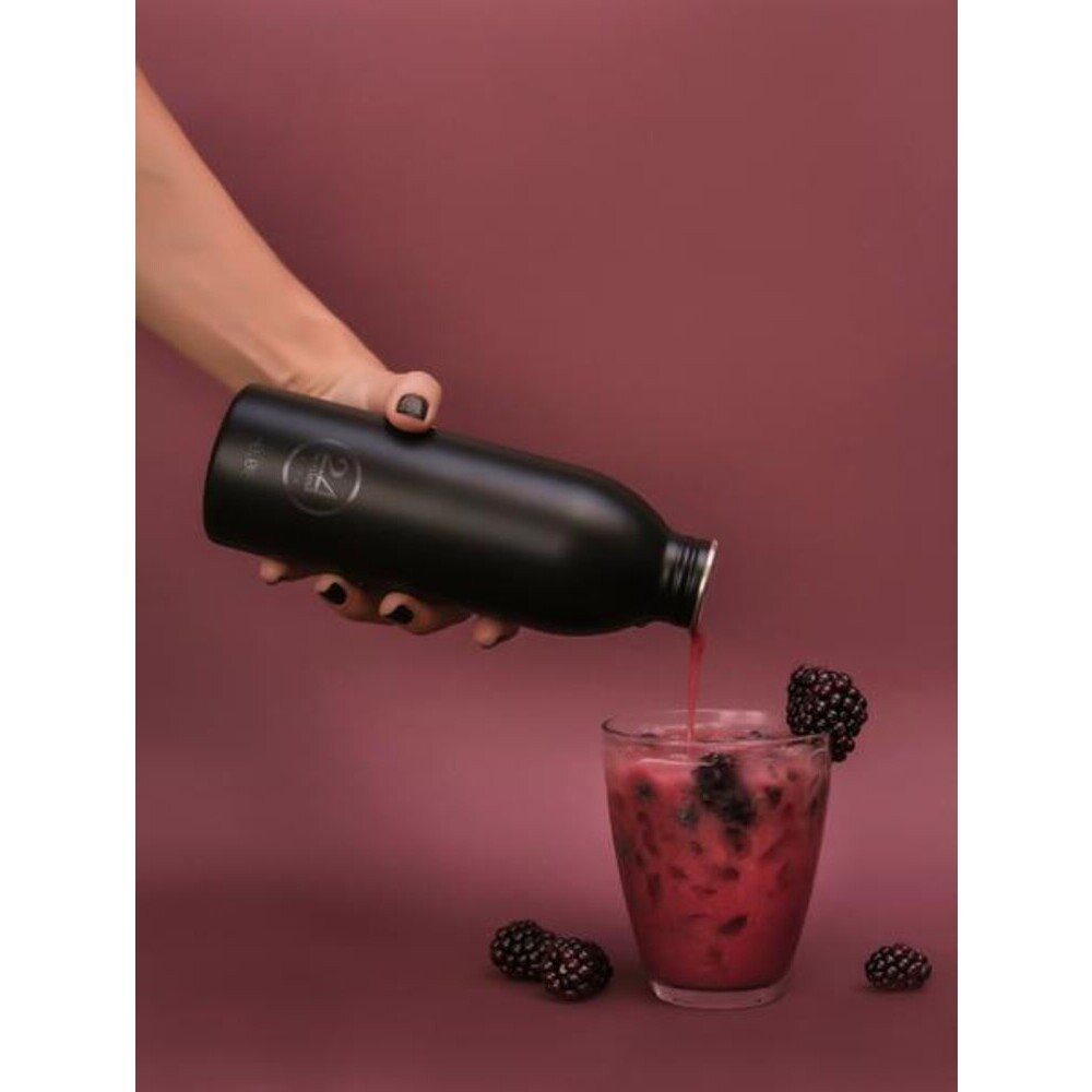 24 Bottles Trinkflasche Trinkflasche 0,5 l Urban Bottle Tuxedo Black, Trinkflasche, Ø6,5cm, 18/8 Edelstahl, schwarz
