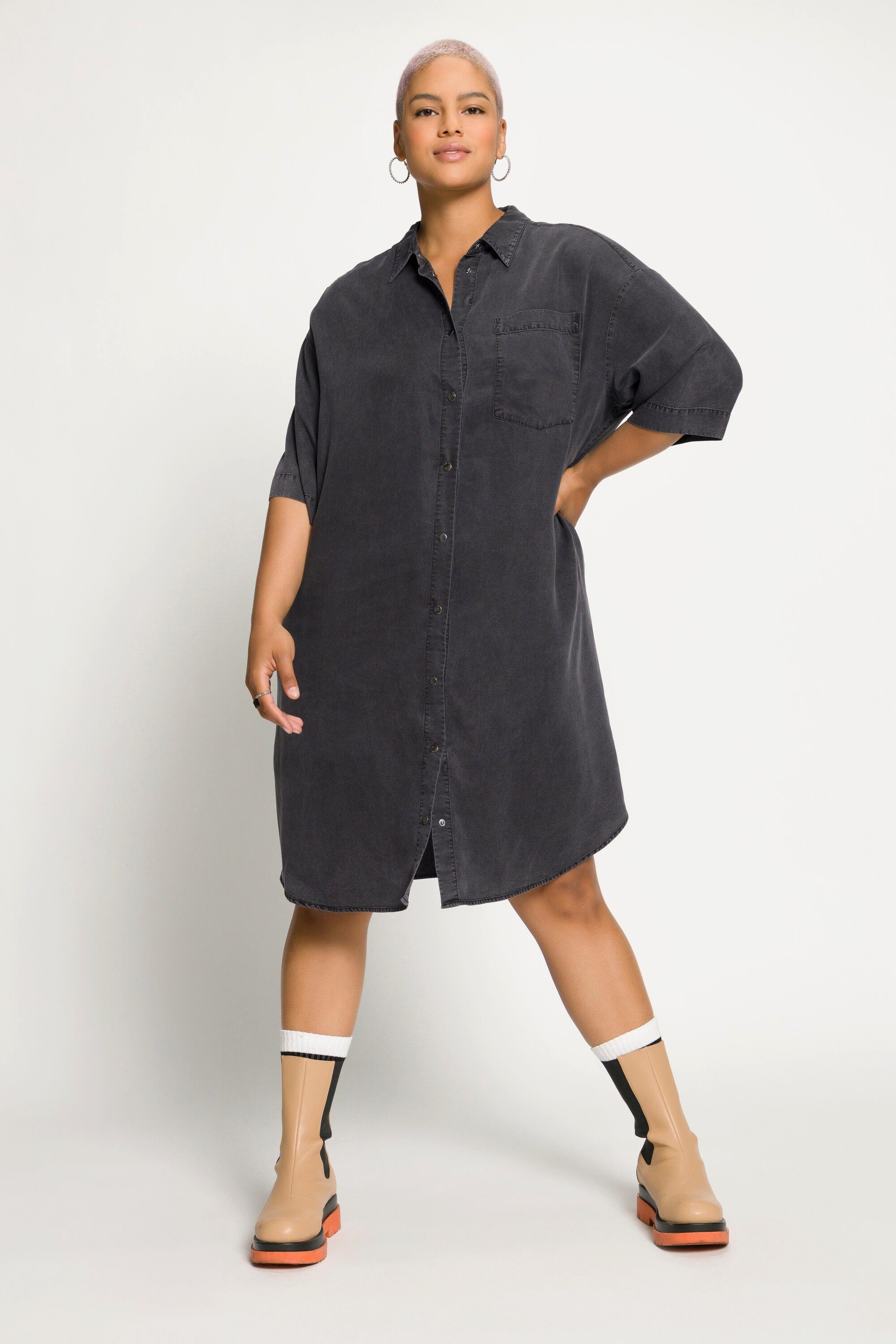 Studio Untold Jerseykleid »Jeans Hemdkleid Hemdkragen Halbarm Knopfleiste«  online kaufen | OTTO