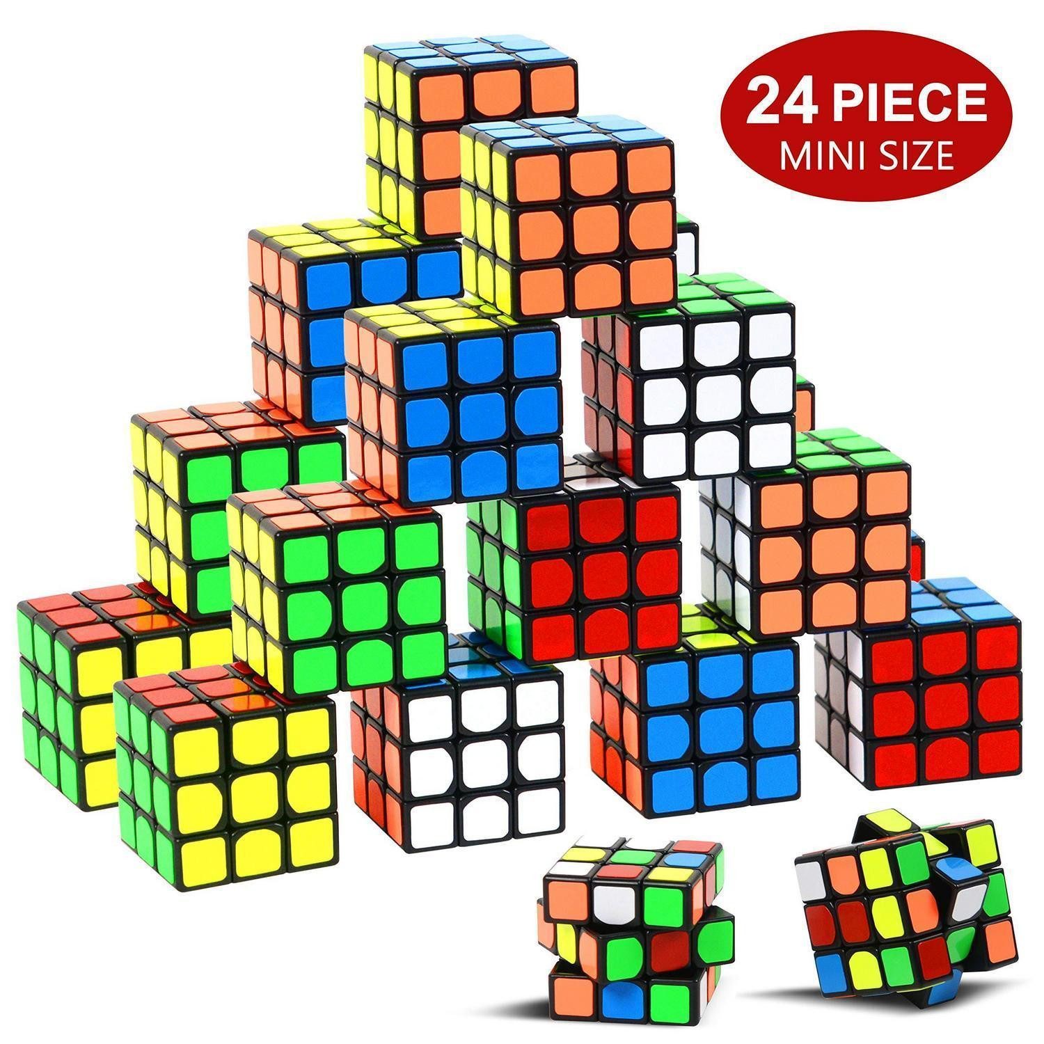 LuxusKollektion Würfelpuzzle Mini Zauberwürfel Set 24Stk. 1.18Inch, Puzzleteile