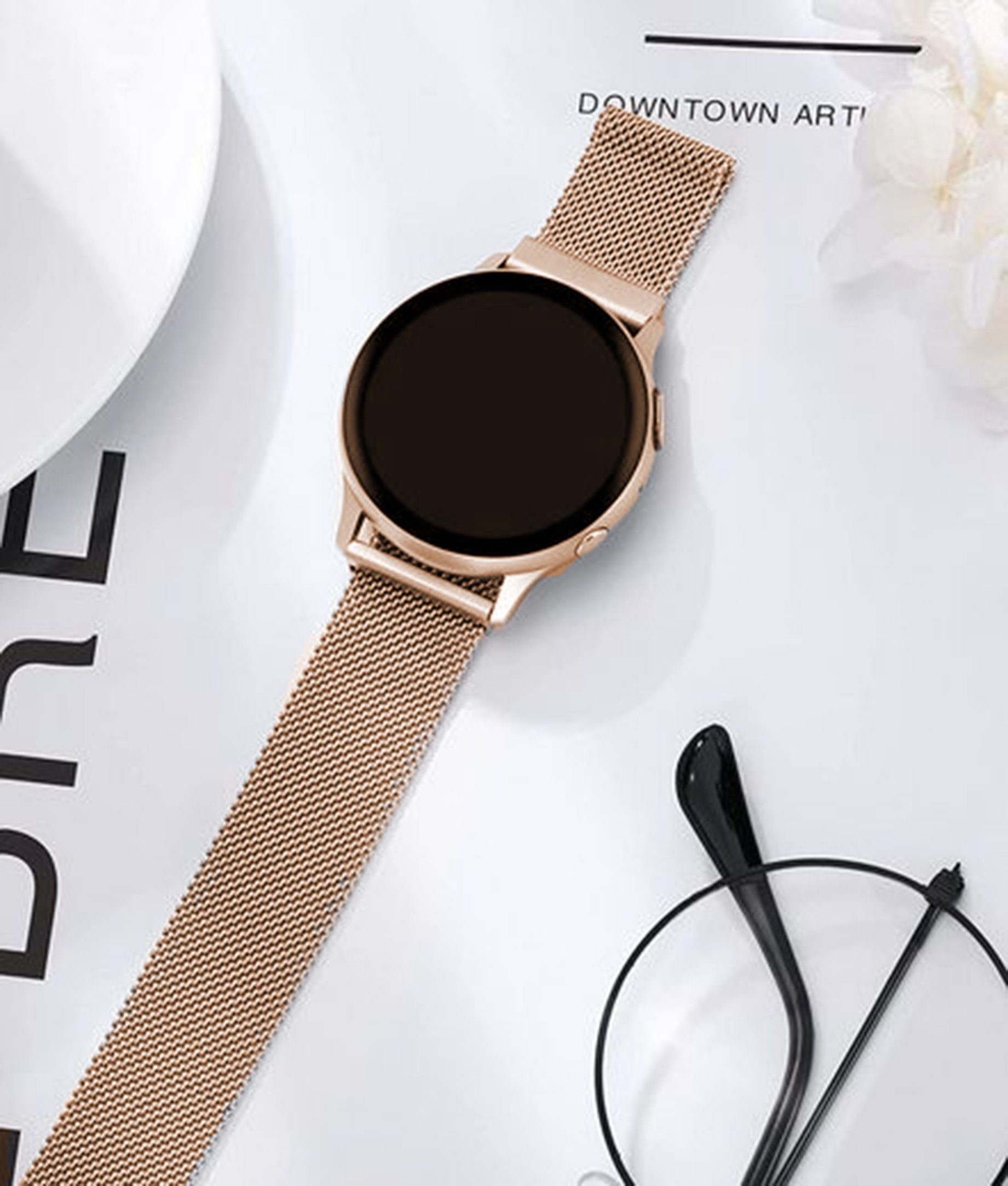 Smartwatch-Armband, Uhrenarmbänder, /Lite/ 2 für Versa Diida Fitbit Versa / SE /Silber/Roségold Smartwatch-Armband
