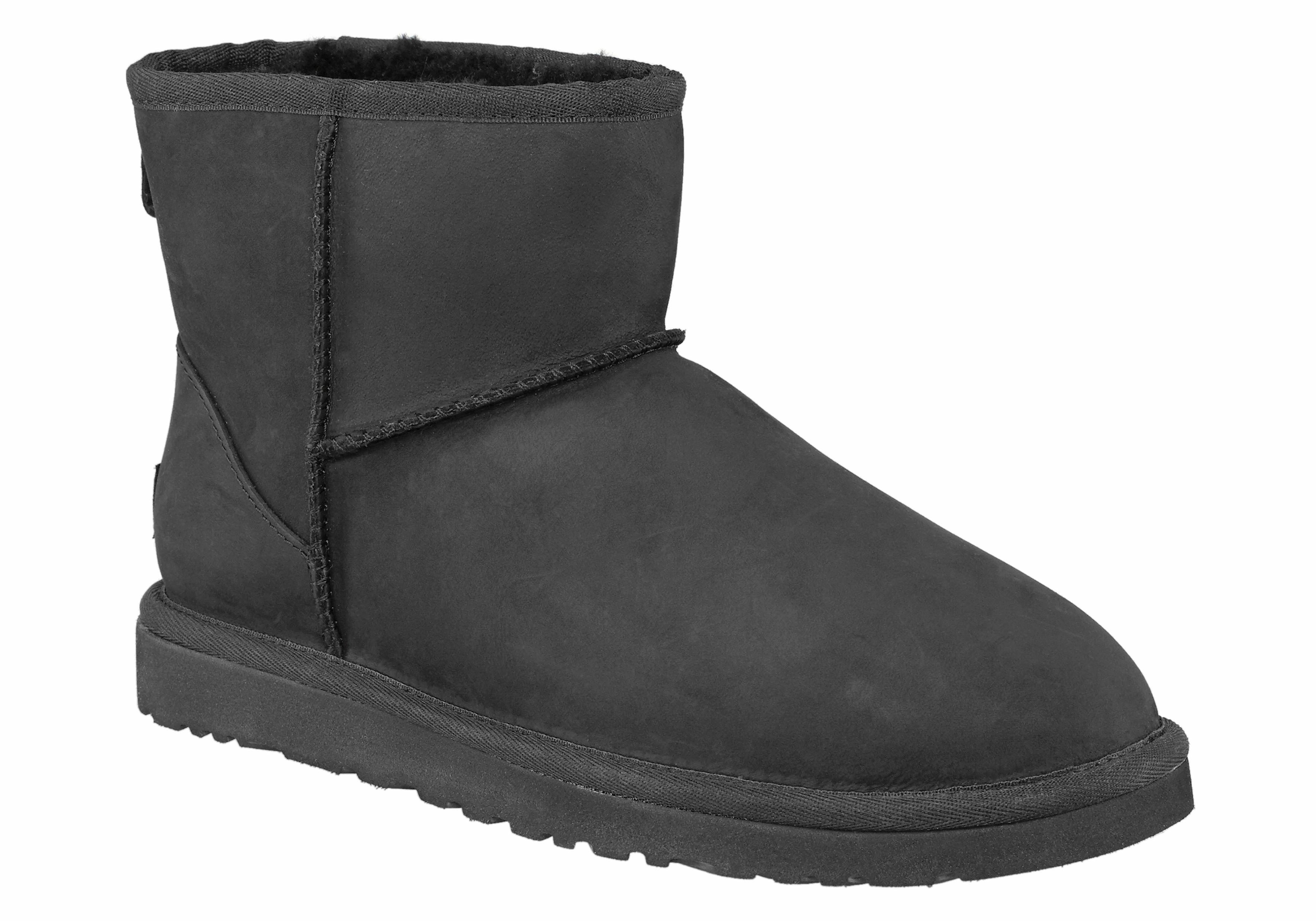 ugg classic mini leather black