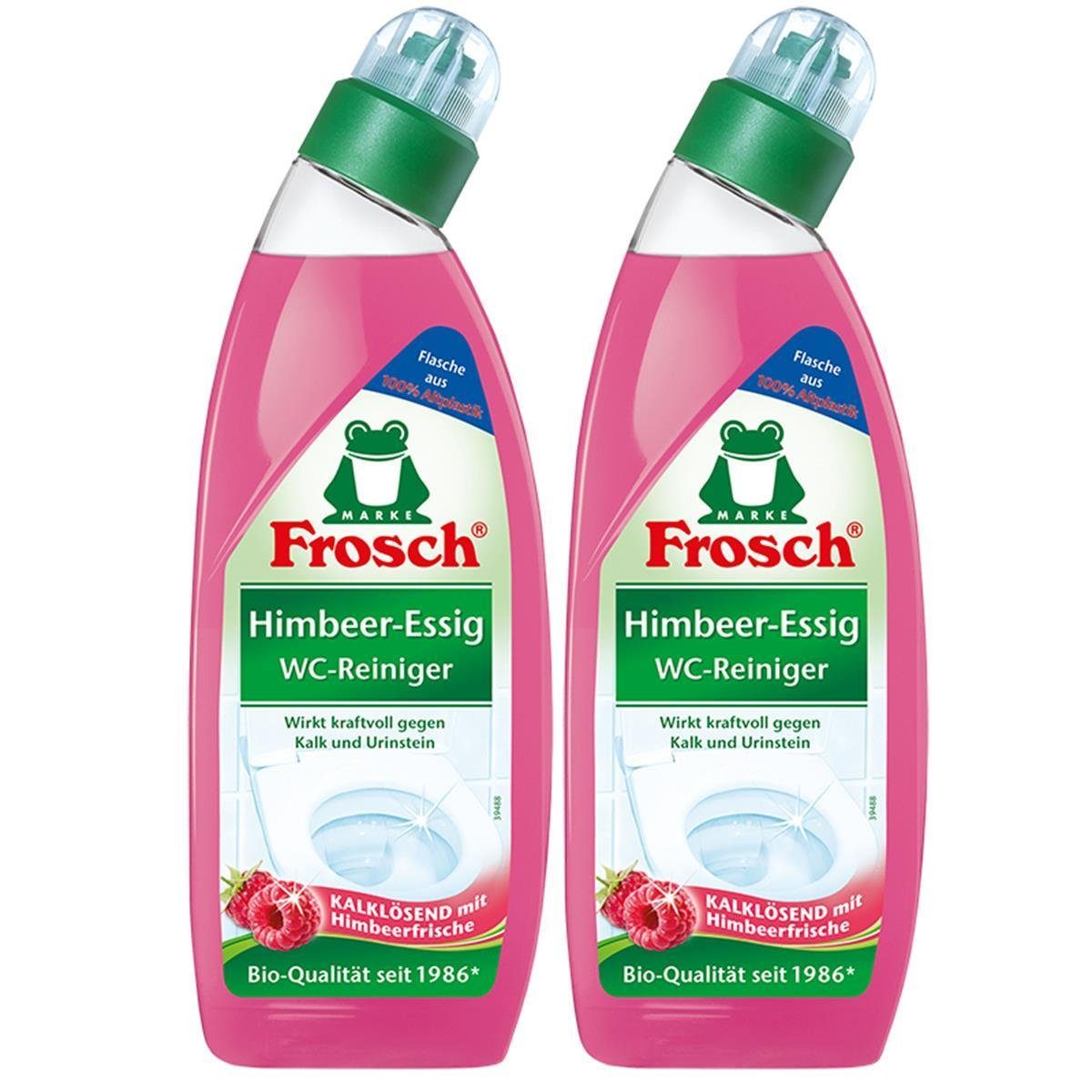 FROSCH ml Urinstein Kalk Frosch - Himbeer-Essig WC-Reiniger und 750 WC-Reiniger (2e Gegen