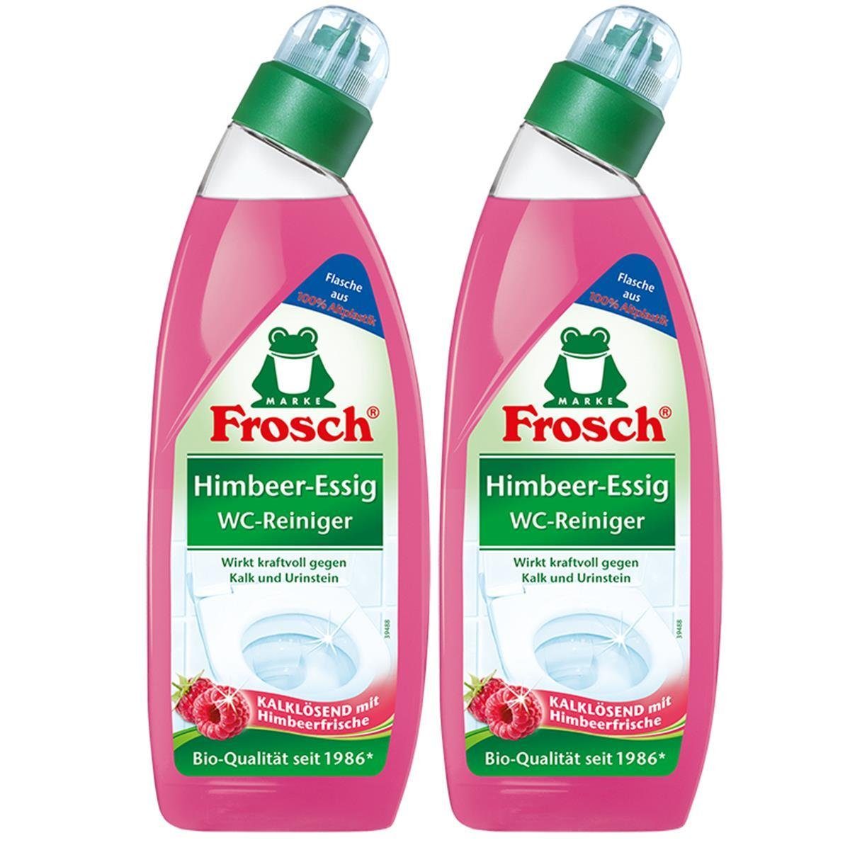 FROSCH Frosch Himbeer-Essig WC-Reiniger 750 ml - Gegen Kalk und Urinstein (2e WC-Reiniger