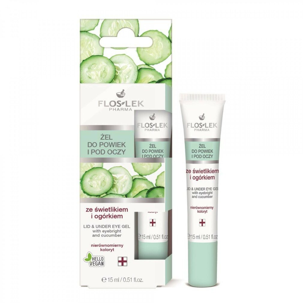 Floslek Augengel FLOSLEK Augen- und Augenlidgel mit Augentrost und Gurke
