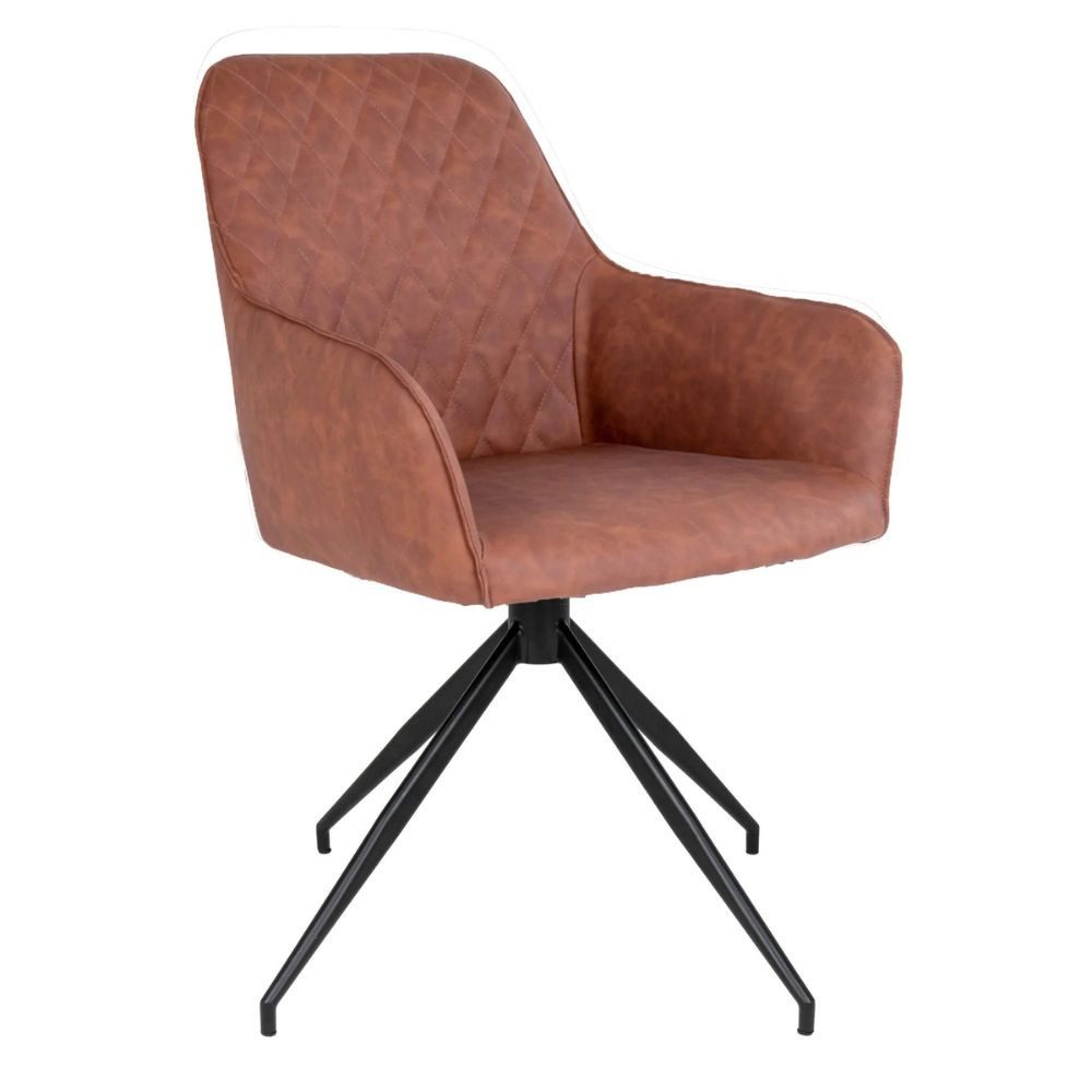 Stuhl Moderner Drehstuhl BORA Esszimmerstuhl - Vintage-Braun