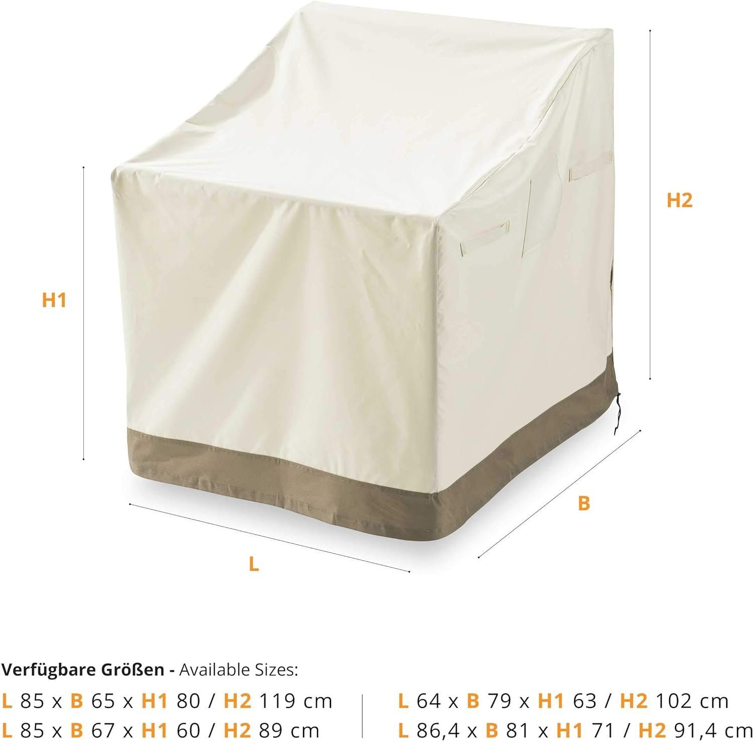 OUTLET-NORD Gartenmöbel-Schutzhülle Lumaland beige, Waschbar günstig online kaufen