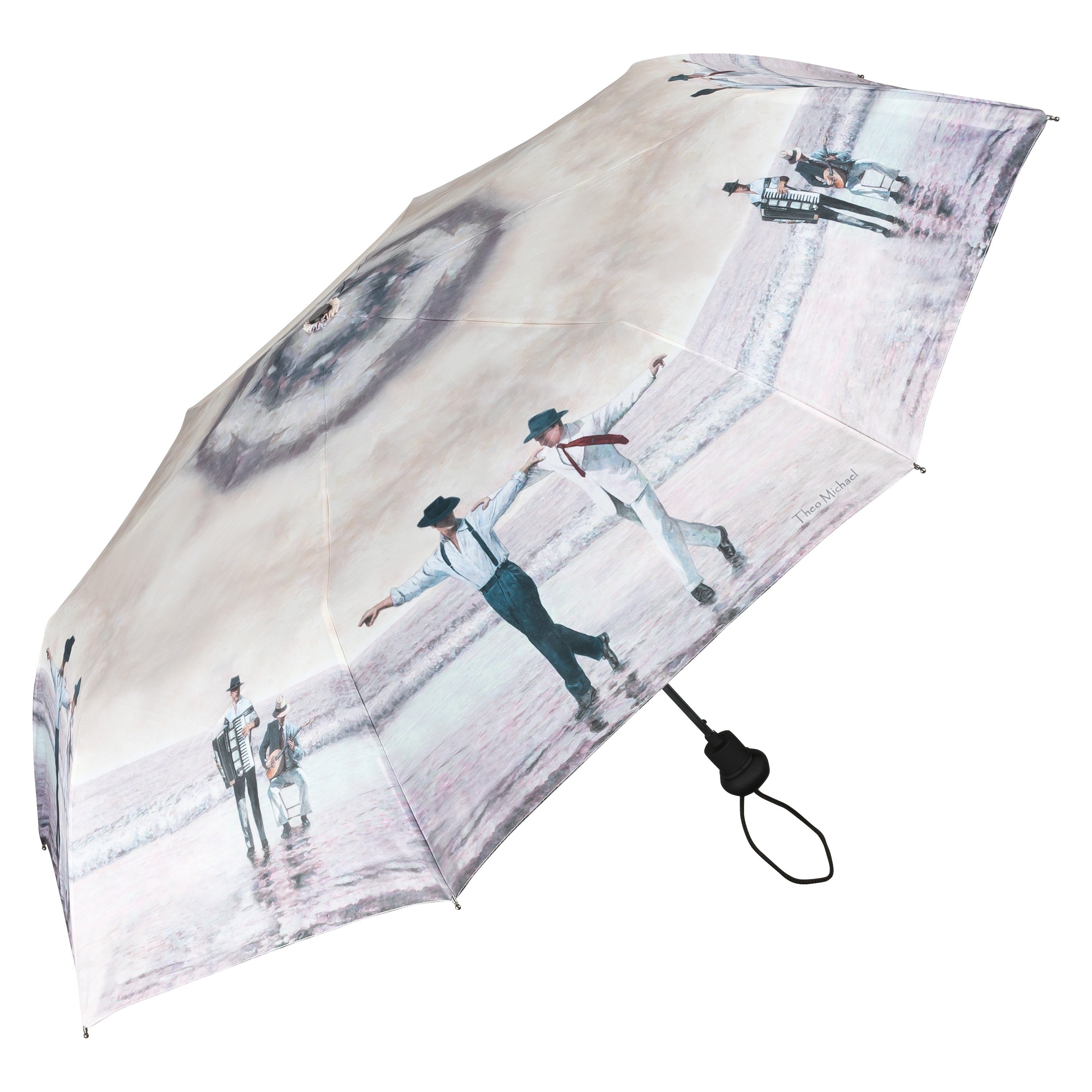 von Lilienfeld Taschenregenschirm Taschenschirm Theo Michael: Sirtaki Kunst Motiv Stabil Leicht, Kunstmotiv