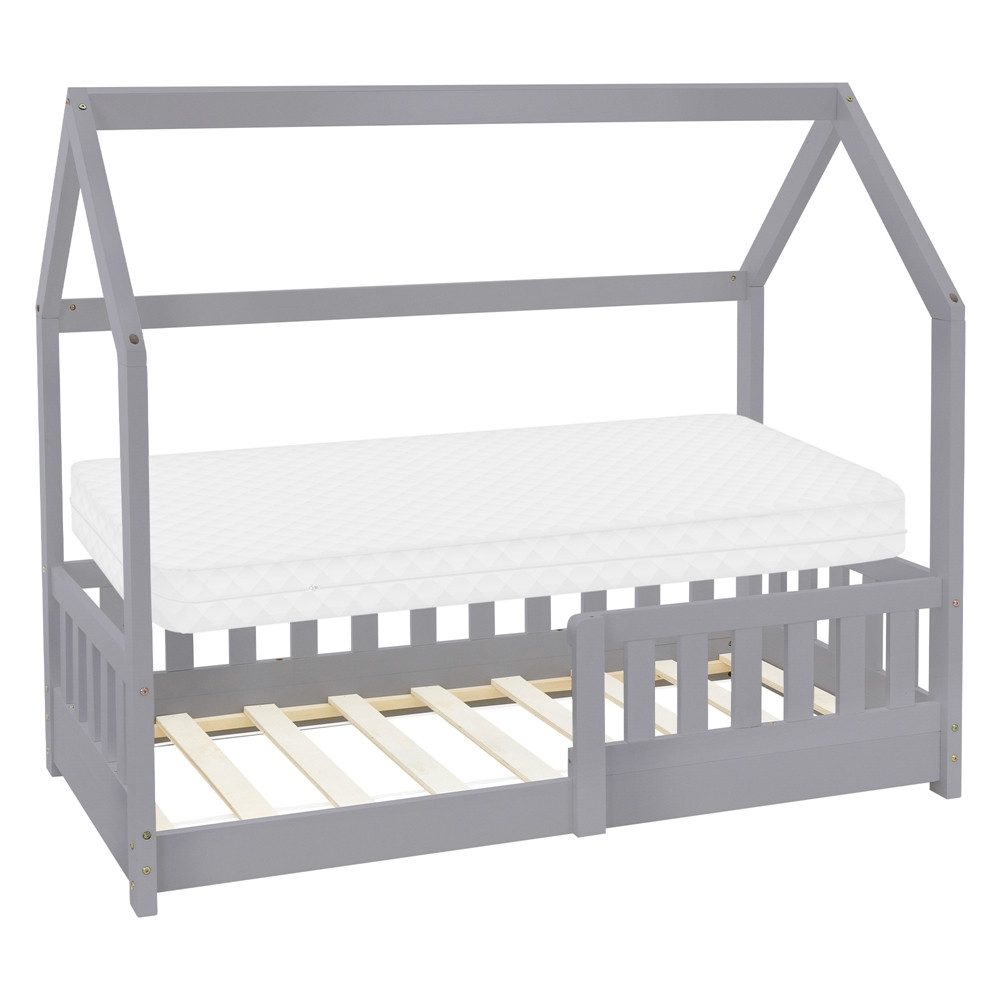 Spielbett Hausbett Kinderbett inkl. Lattenrost kreativ Bodenbett für Kinder
