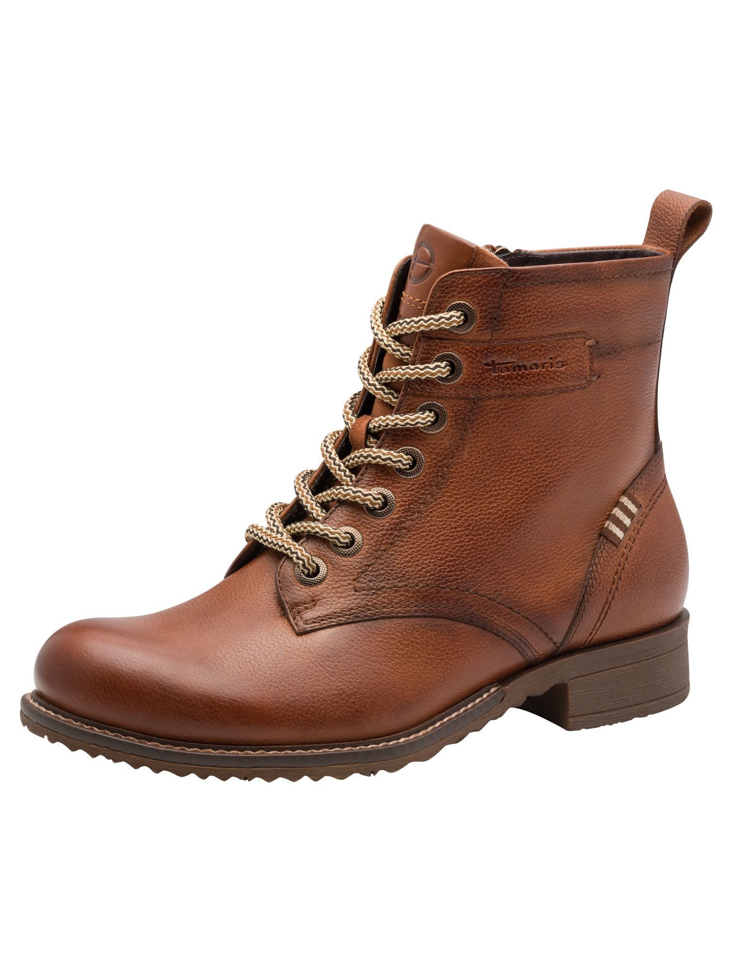 Tamaris TOUCH-IT aus Leder kein Absatz 1-25298-45 Schnürstiefelette TOUCH-IT